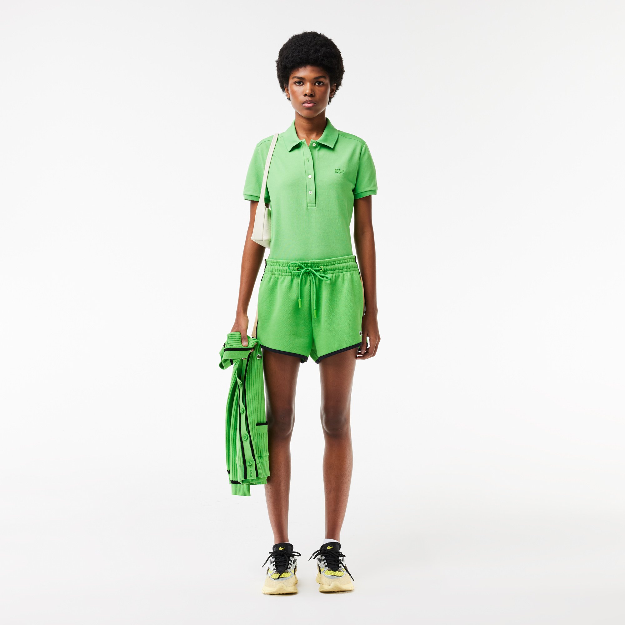 Áo Polo Lacoste Nữ L.12.D Ôm Dáng Chất Liệu Piqué Co Giãn
