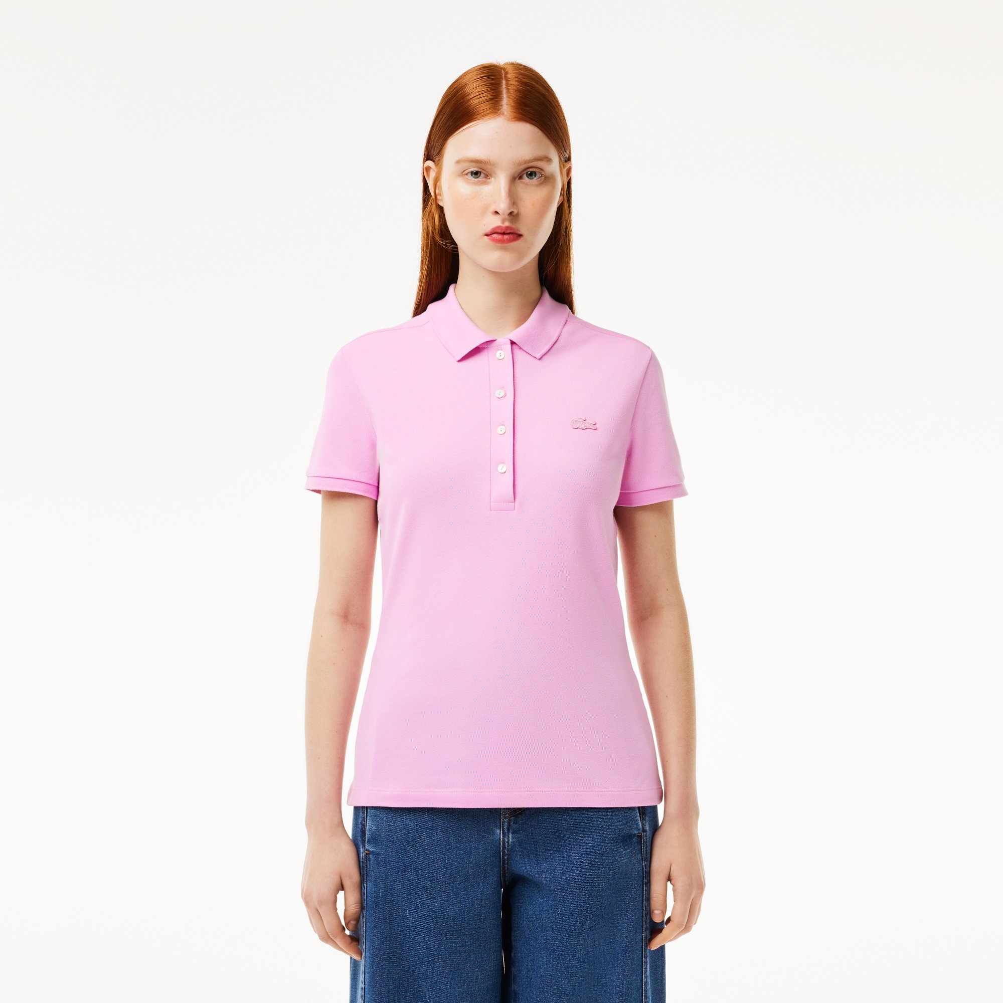 Áo Polo Lacoste Nữ L.12.D Ôm Dáng Chất Liệu Piqué Co Giãn