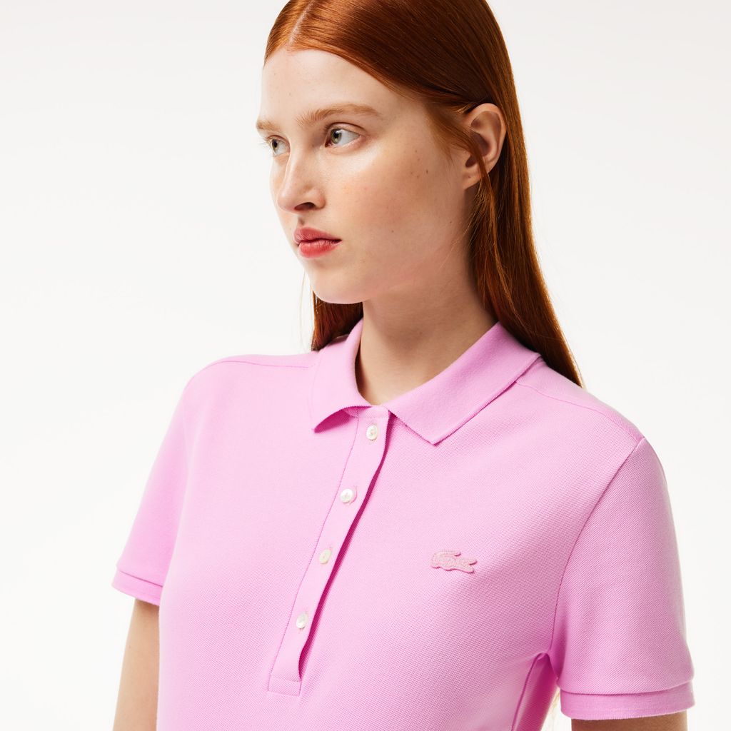Áo Polo Lacoste Nữ Ôm Dáng Chất Liệu Cotton Piqué Co Giãn