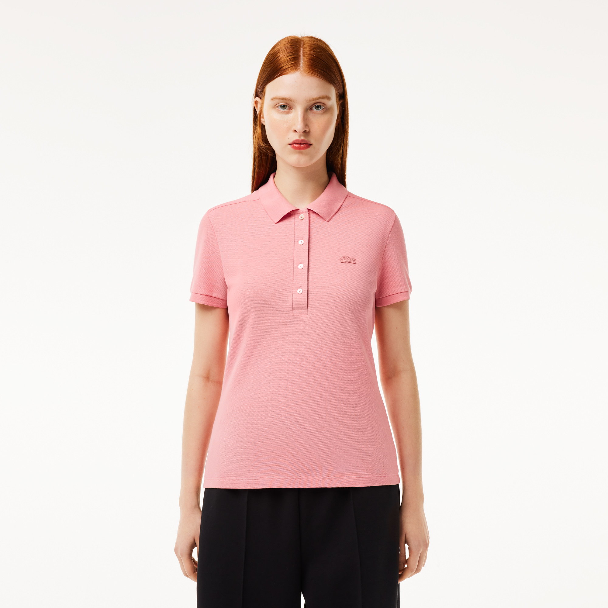 Áo Polo Lacoste Nữ L.12.D Ôm Dáng Chất Liệu Piqué Co Giãn