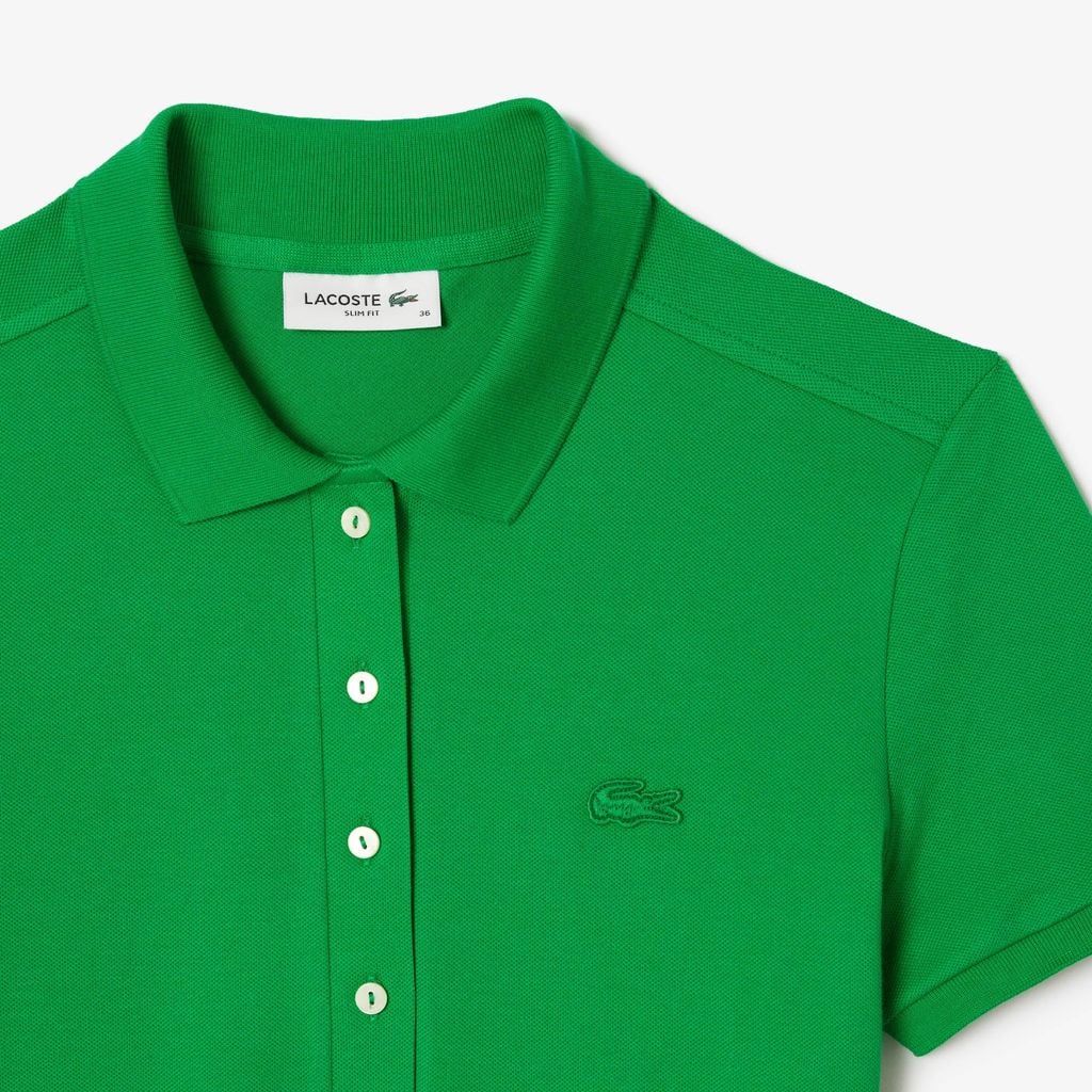 Áo Polo Lacoste Nữ L.12.D Ôm Dáng Chất Liệu Piqué Co Giãn