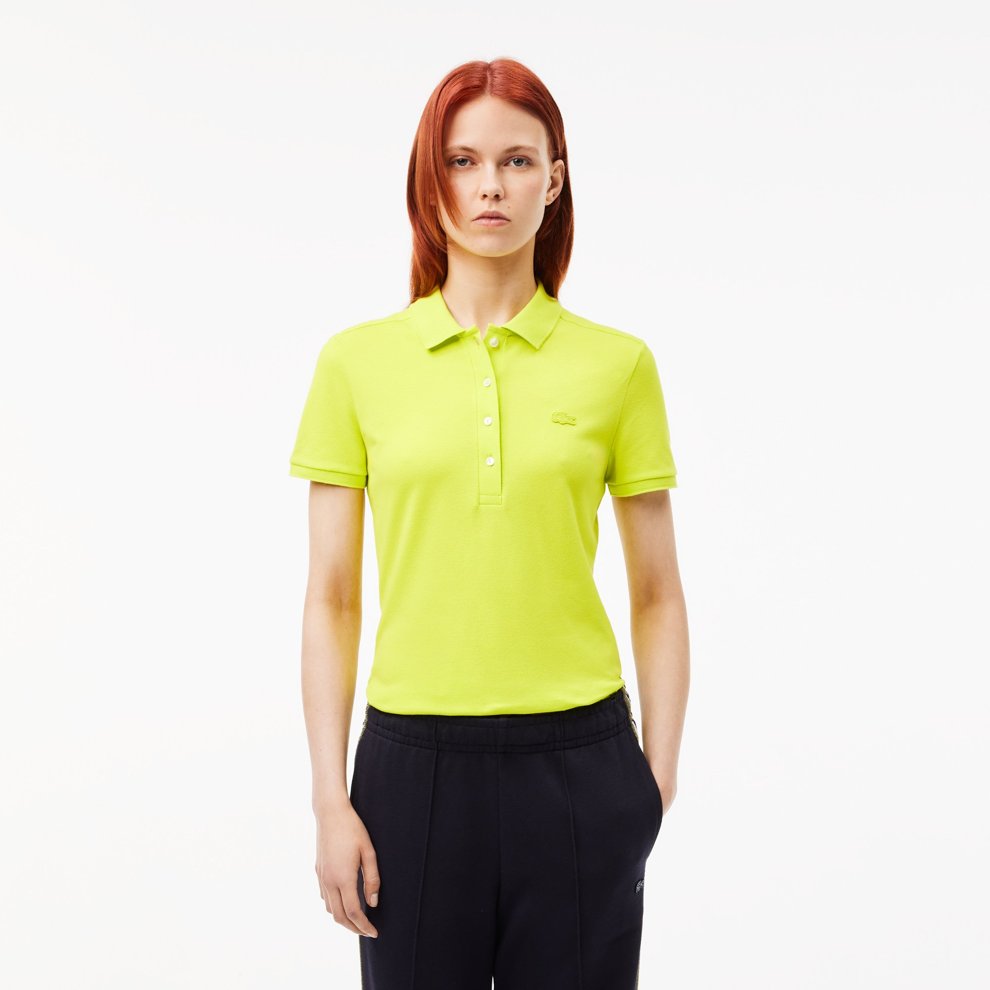 Áo Polo Lacoste Nữ L.12.D Ôm Dáng Chất Liệu Piqué Co Giãn