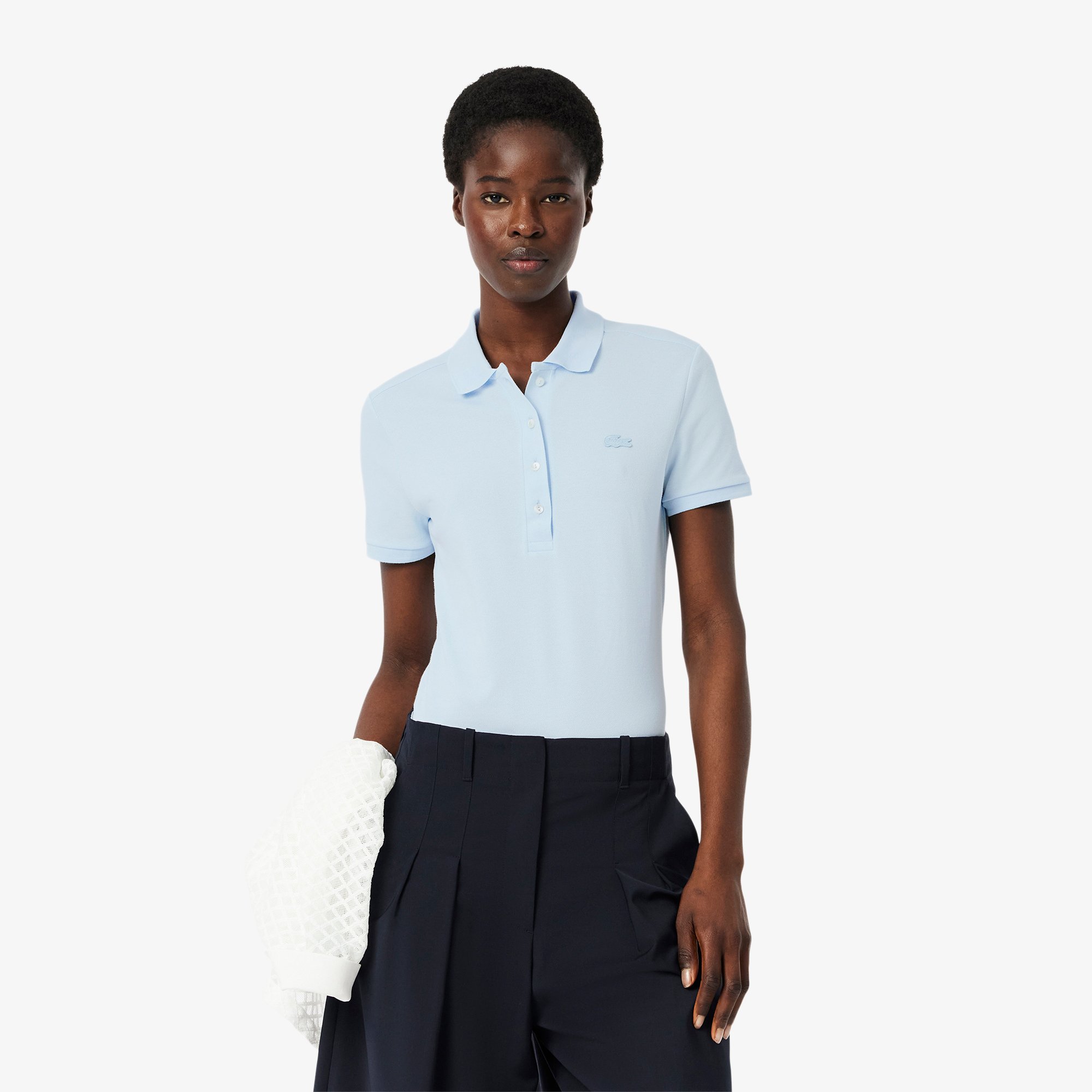Áo Polo Lacoste Nữ L.12.D Ôm Dáng Chất Liệu Piqué Co Giãn