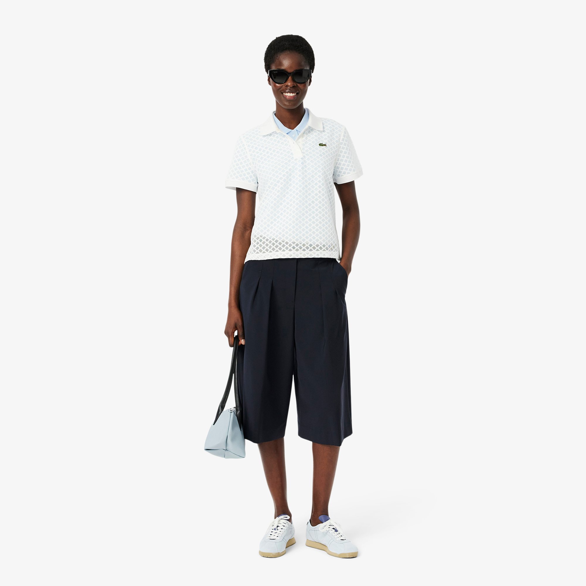 Áo Polo Lacoste Nữ L.12.D Ôm Dáng Chất Liệu Piqué Co Giãn