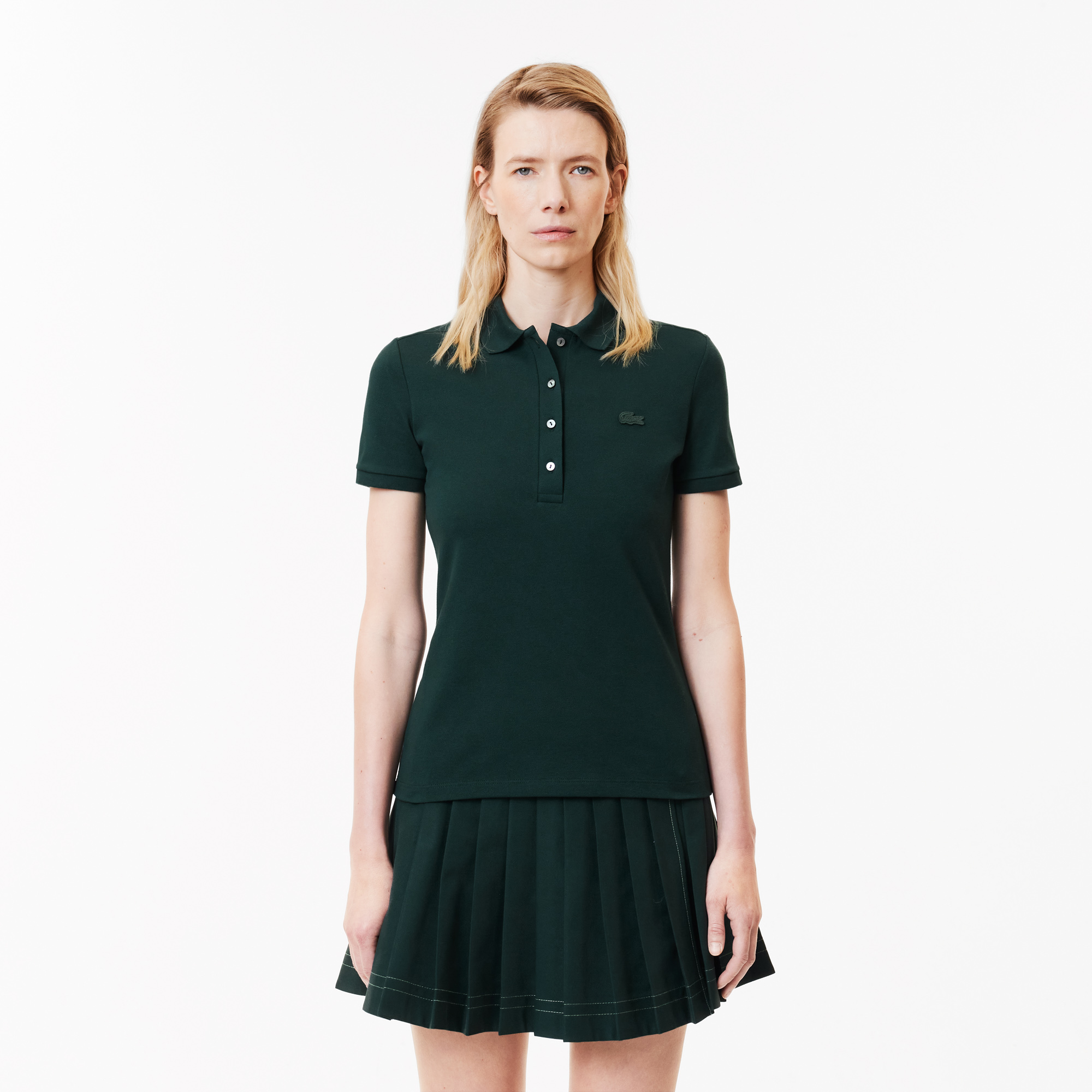 Áo Polo Lacoste Nữ L.12.D Ôm Dáng Chất Liệu Piqué Co Giãn