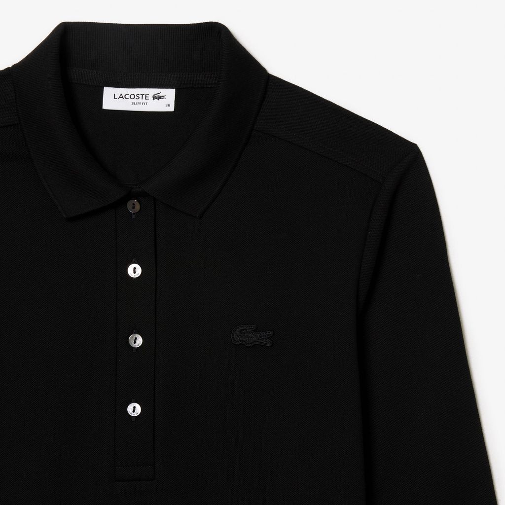 Áo Polo Lacoste Nữ L.12.D Piqué Ôm Dáng Co Giãn