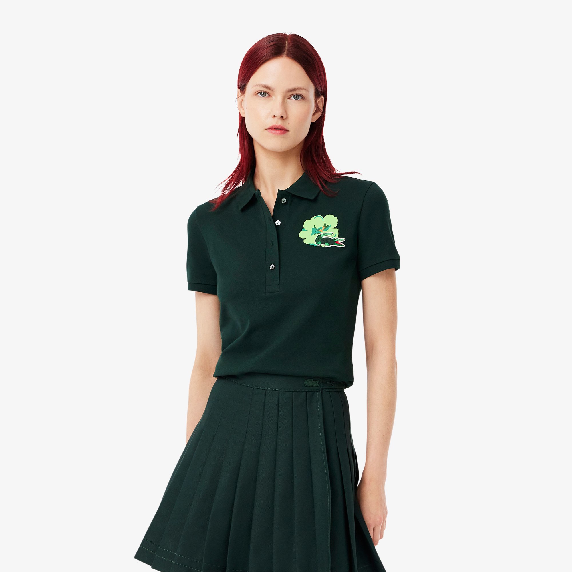 Áo Polo Lacoste Nữ L.12.D Ôm Dáng Chất Liệu Cotton Co Dãn