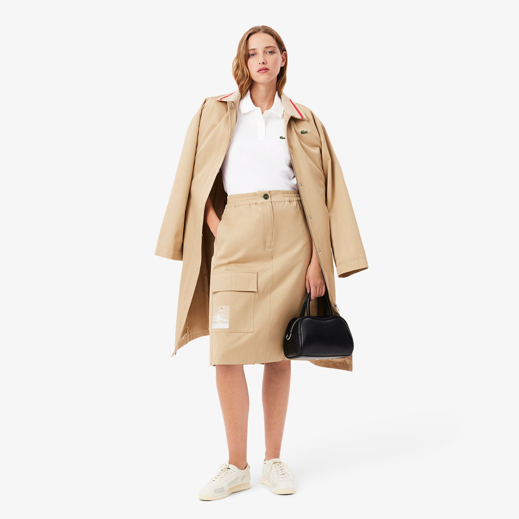 Áo Polo Lacoste Nữ Dáng Suông Chất Liệu Piqué Mềm Mại