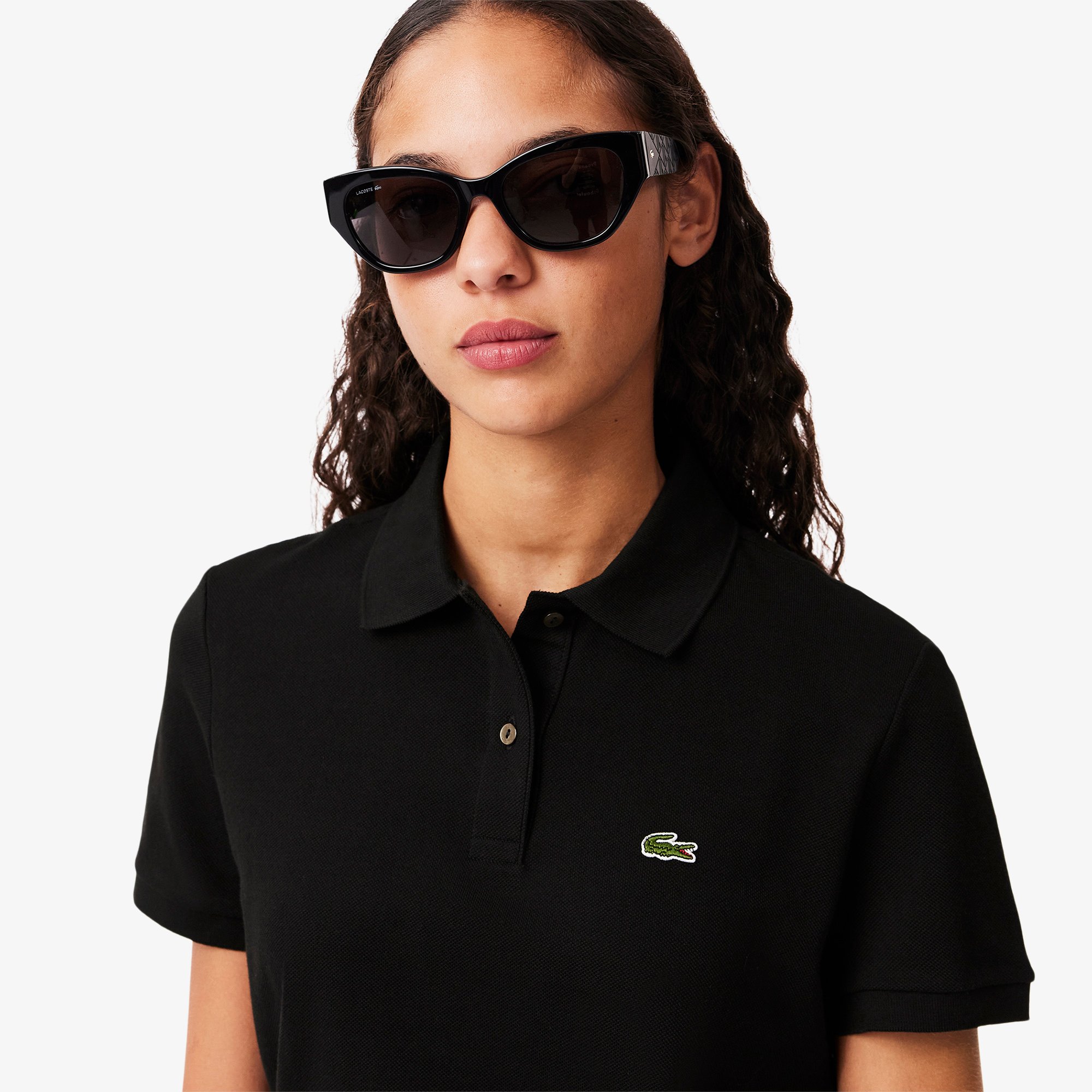 Áo Polo Lacoste Nữ Dáng Suông Chất Liệu Piqué Mềm Mại