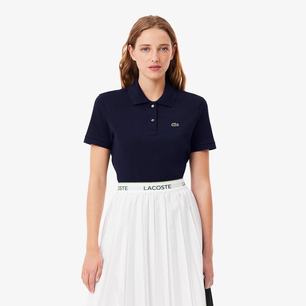 Áo Polo Lacoste Nữ Dáng Suông Chất Liệu Piqué Mềm Mại