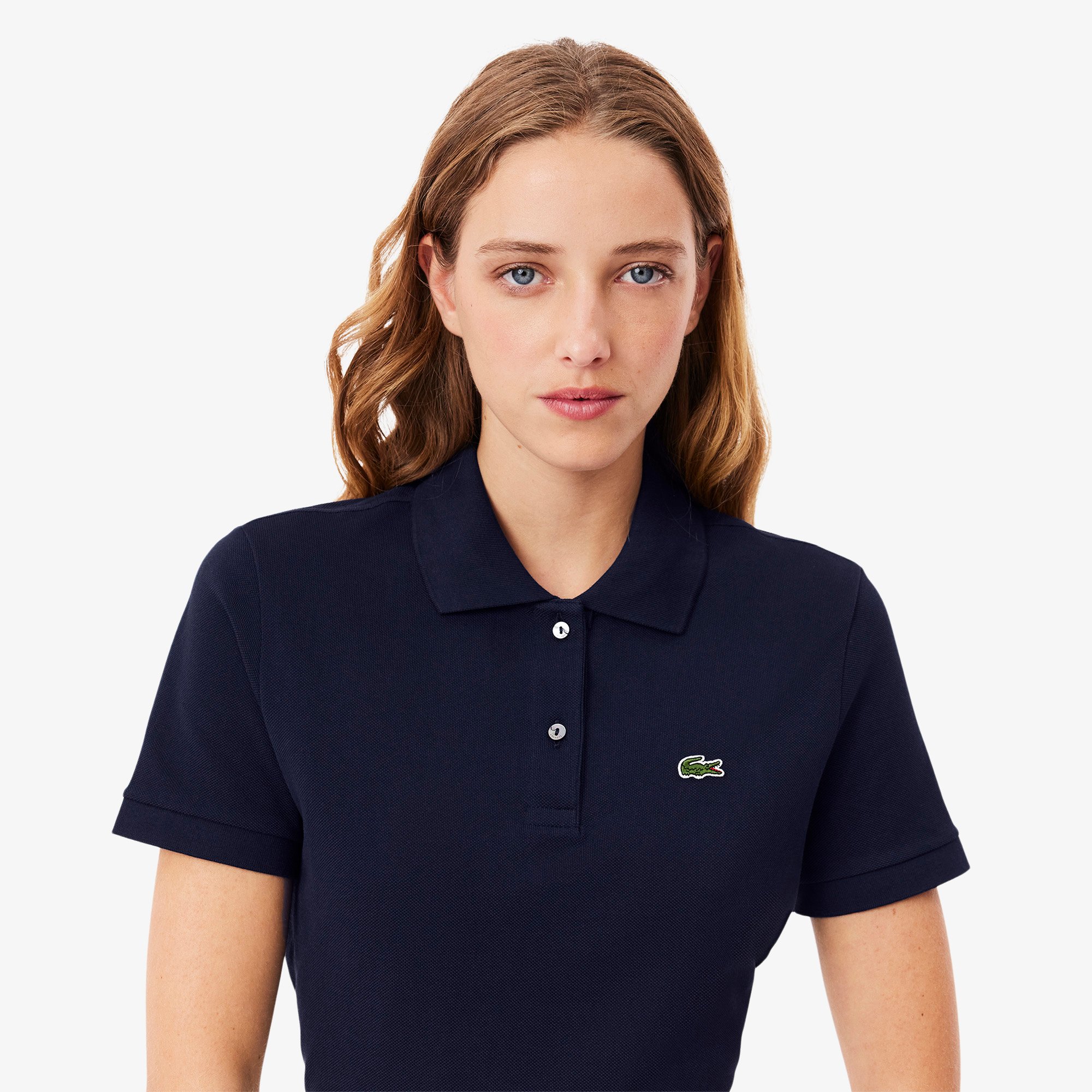 Áo Polo Lacoste Nữ Dáng Suông Chất Liệu Piqué Mềm Mại