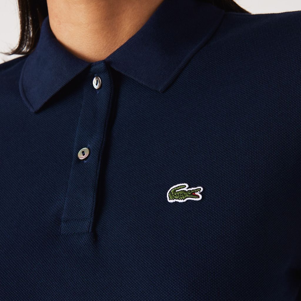 Áo Polo Lacoste Nữ Dáng Suông Chất Liệu Piqué Mềm Mại