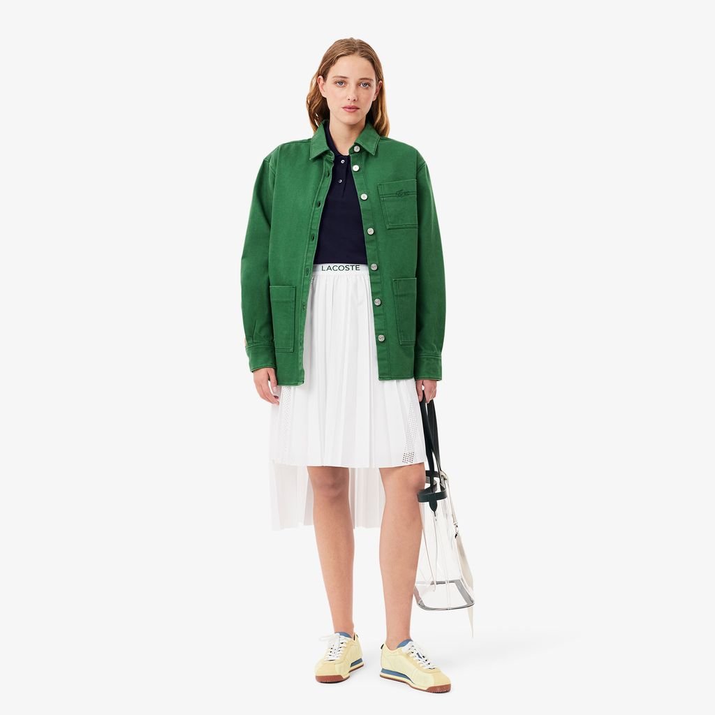 Áo Polo Lacoste Nữ Dáng Suông Chất Liệu Piqué Mềm Mại