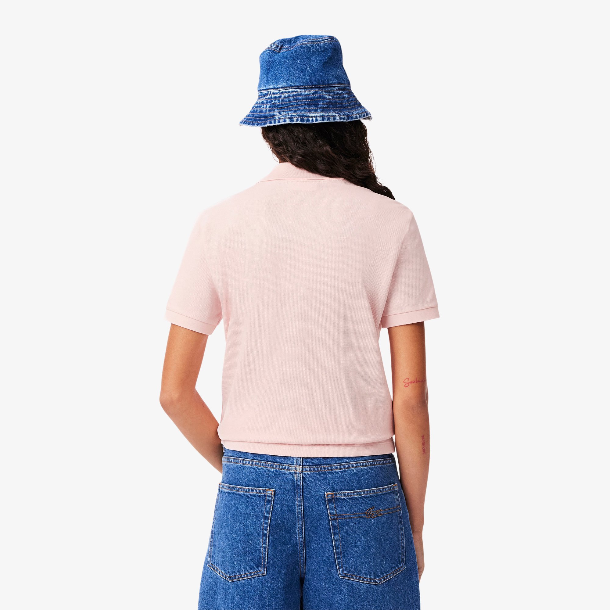 Áo Polo Lacoste Nữ Dáng Suông Chất Liệu Piqué Mềm Mại