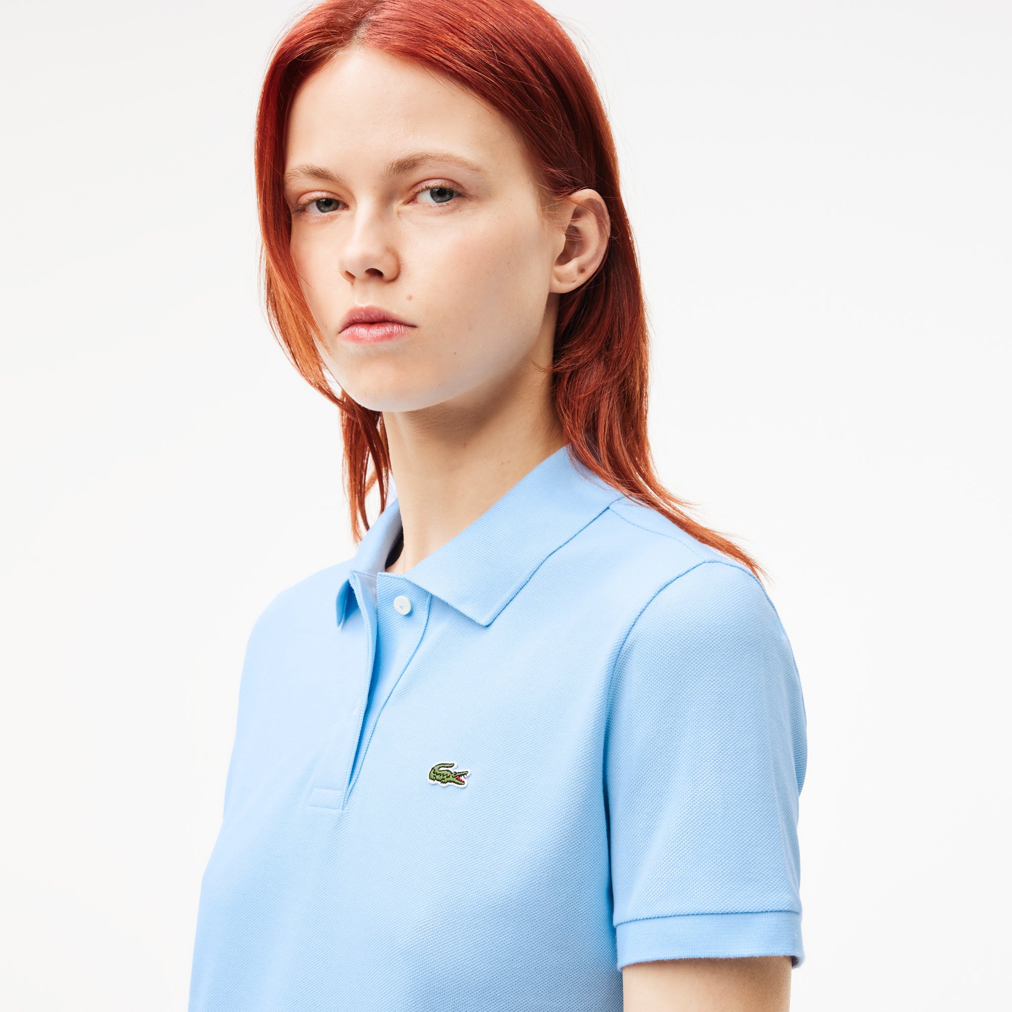 Áo Polo Lacoste Nữ Dáng Suông Chất Liệu Piqué Mềm Mại
