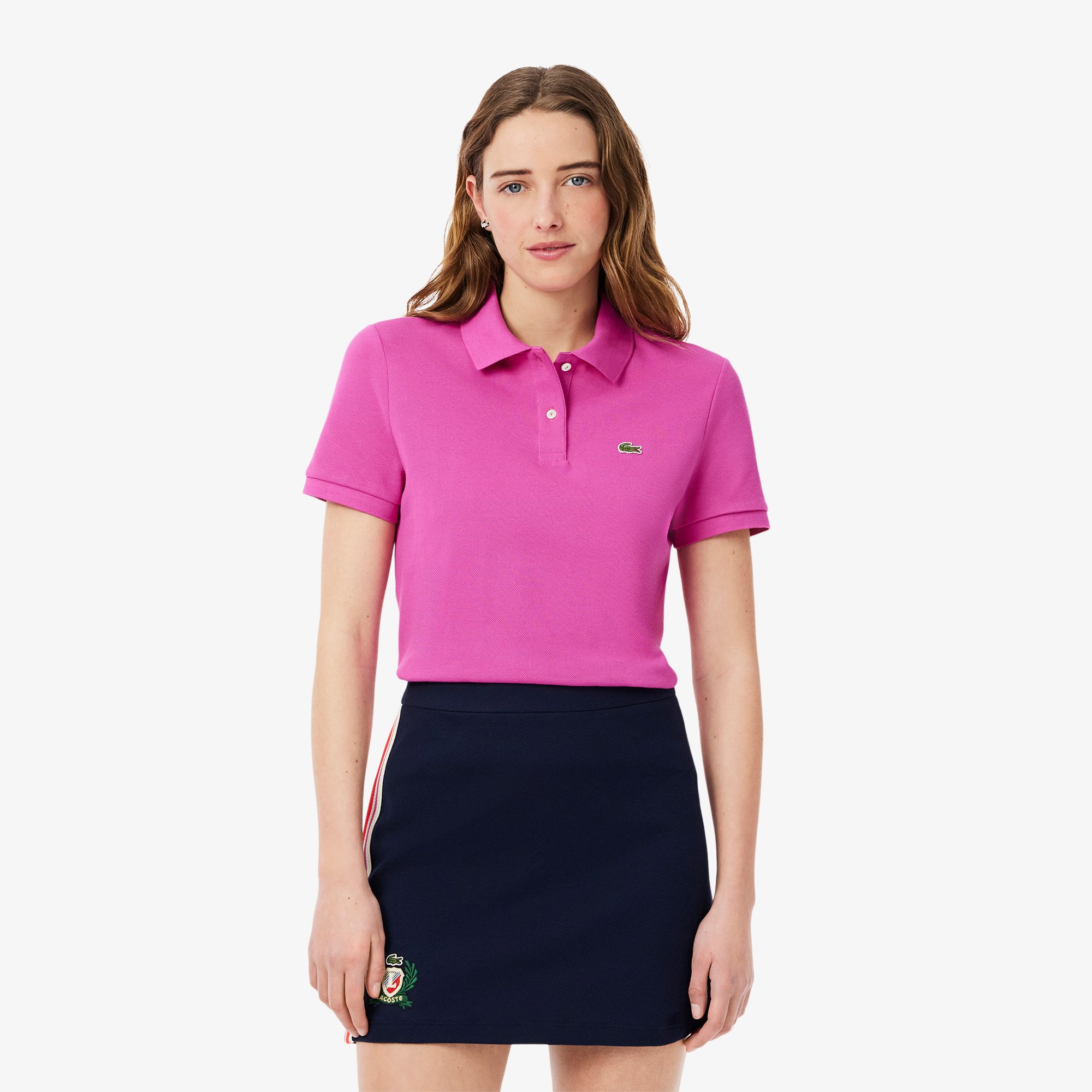 Áo Polo Lacoste Nữ Dáng Suông Chất Liệu Piqué Mềm Mại