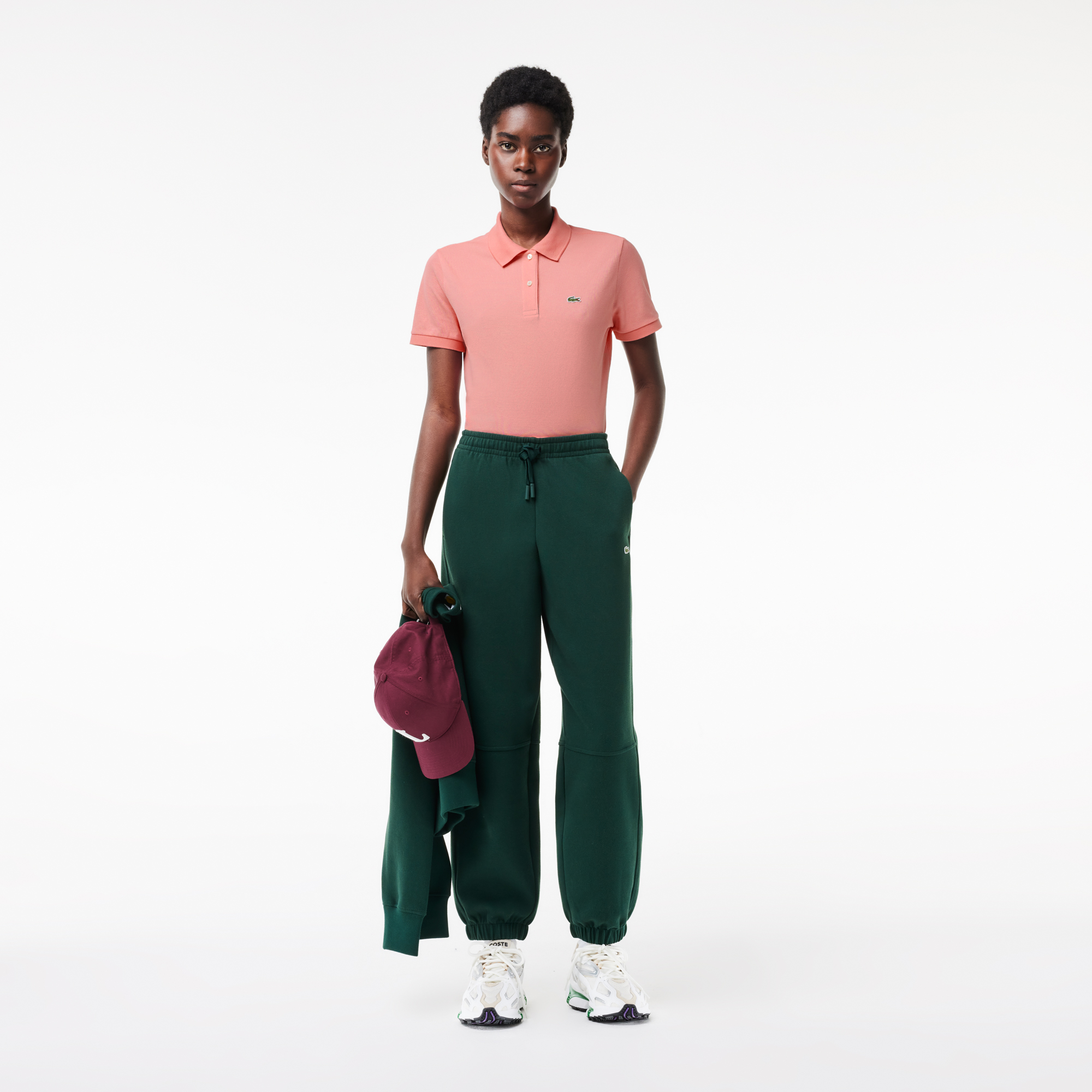 Áo Polo Lacoste Nữ Dáng Suông Chất Liệu Piqué Mềm Mại