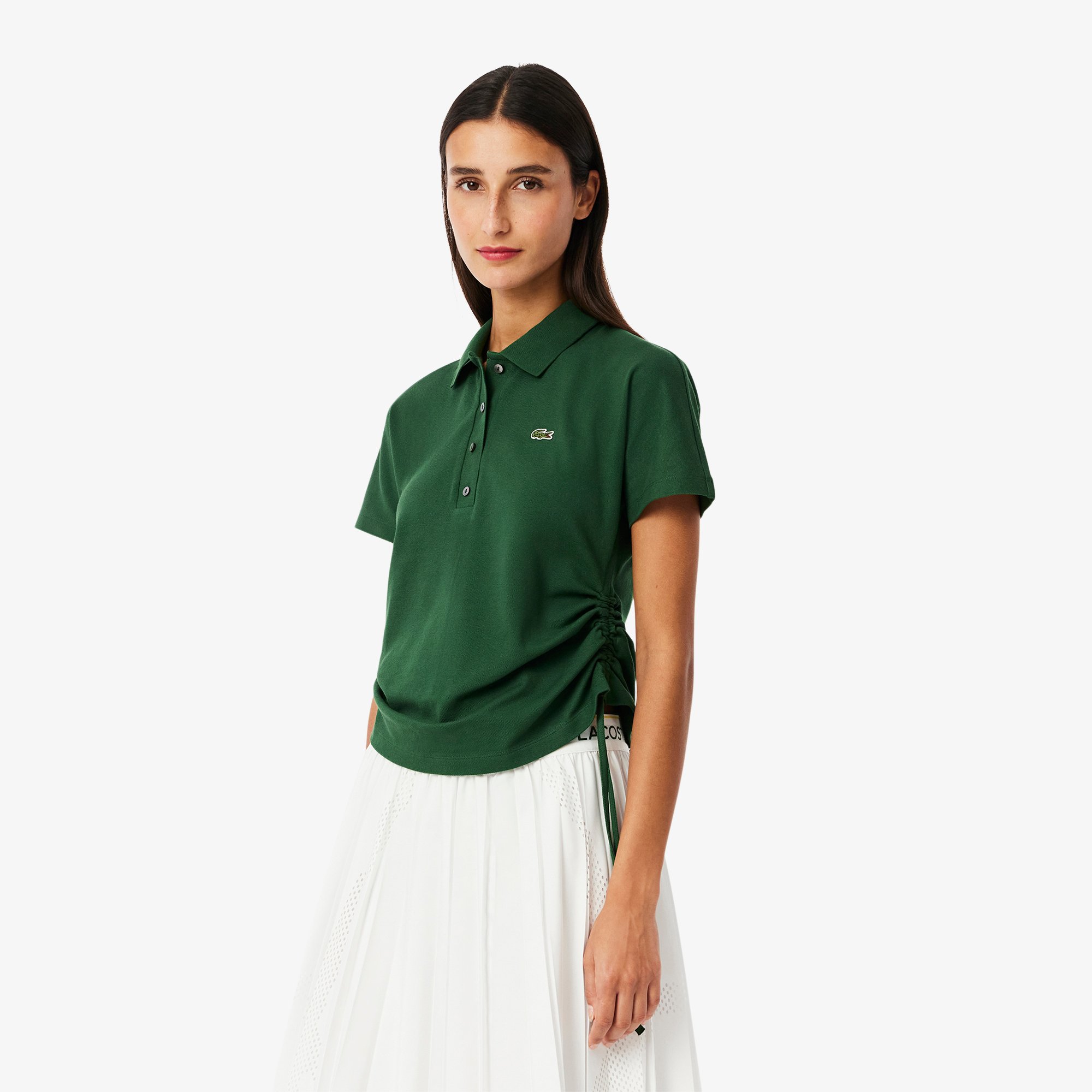 Áo Polo Lacoste Nữ Chất Liệu Piqué Ôm Dáng Điều Chỉnh Được