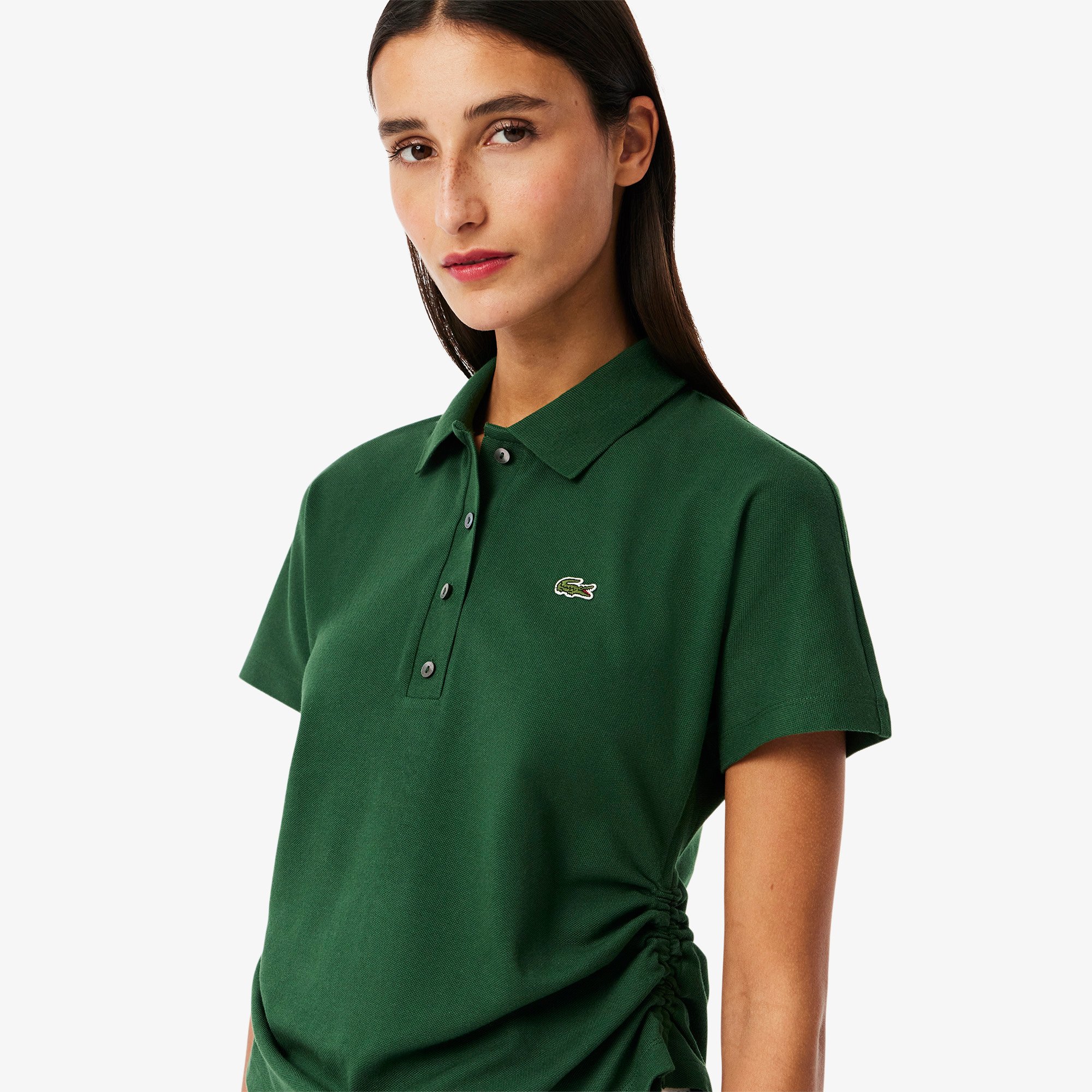 Áo Polo Lacoste Nữ Chất Liệu Piqué Ôm Dáng Điều Chỉnh Được