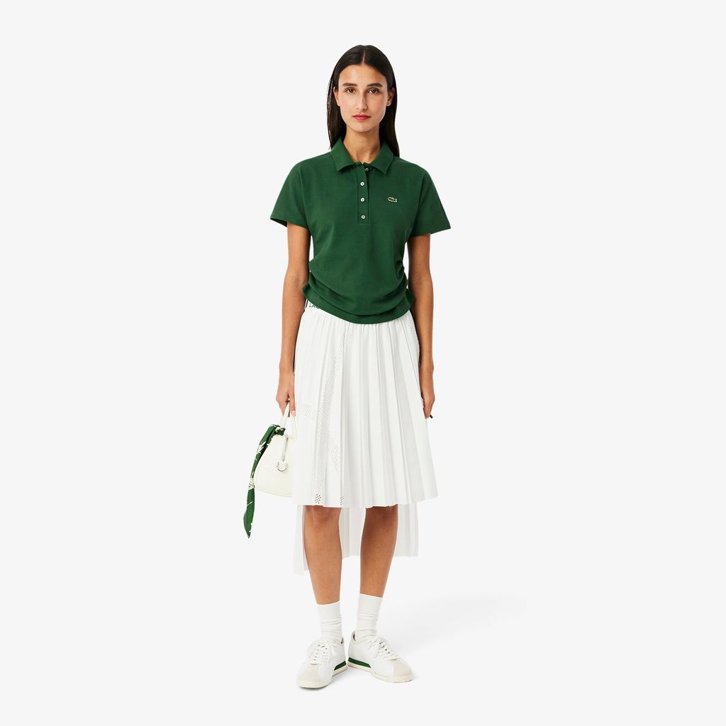 Áo Polo Lacoste Nữ Chất Liệu Piqué Ôm Dáng Điều Chỉnh Được
