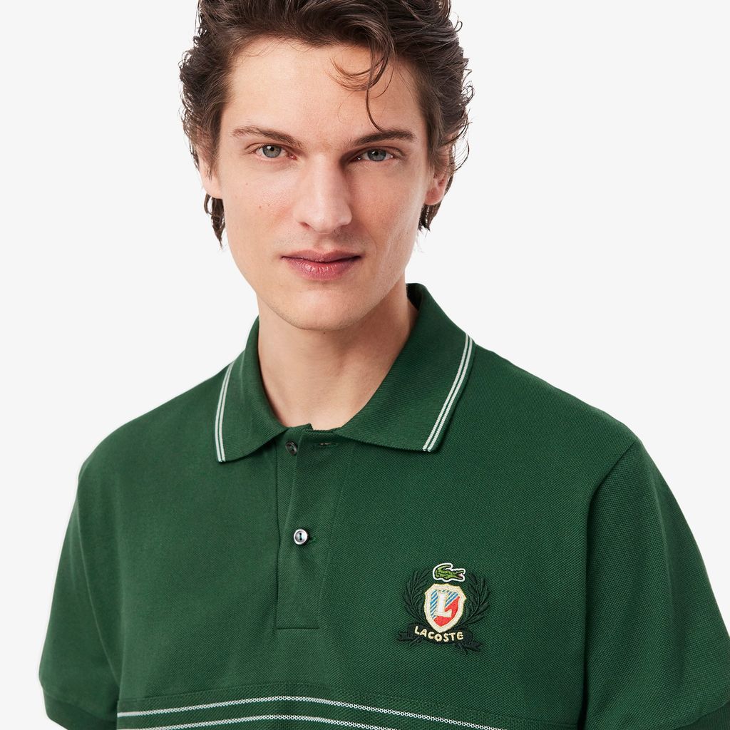 Áo Polo Lacoste Nam L.12.12 Dáng Cổ Điển Hình Khiên Thêu