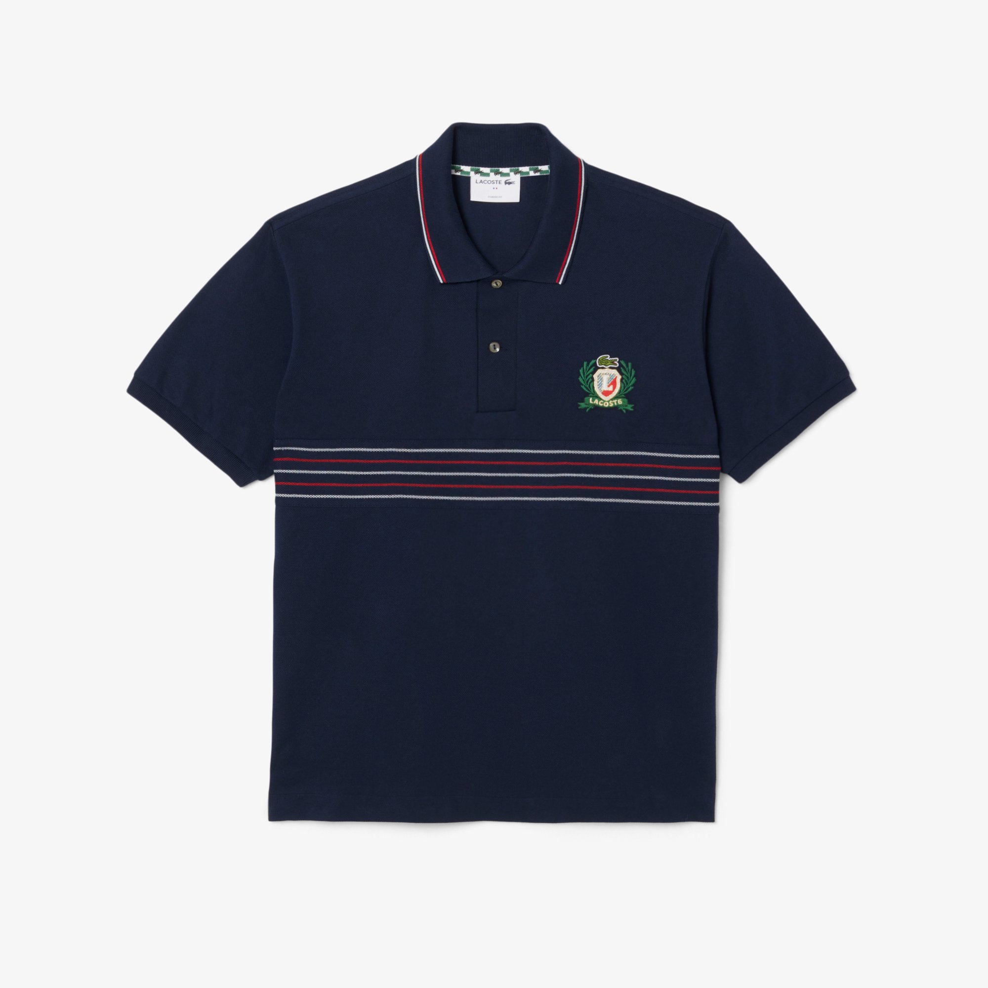 Áo Polo Lacoste Nam L.12.12 Dáng Cổ Điển Hình Khiên Thêu