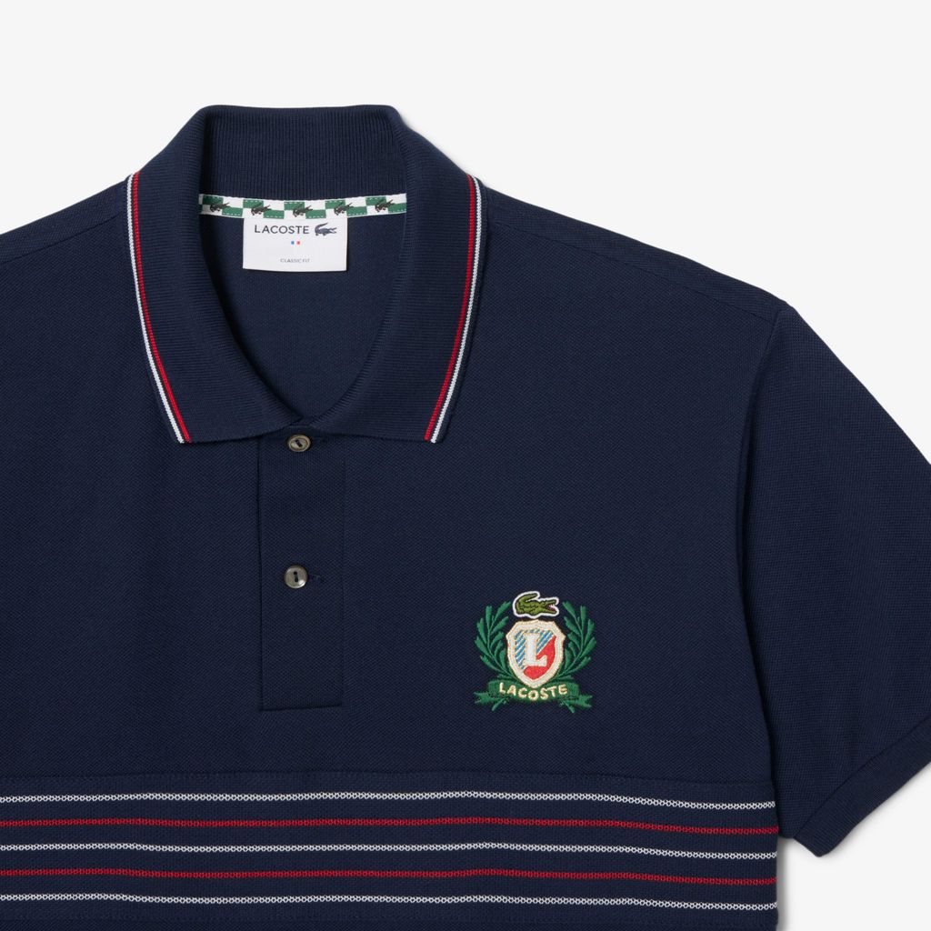 Áo Polo Lacoste Nam L.12.12 Dáng Cổ Điển Hình Khiên Thêu