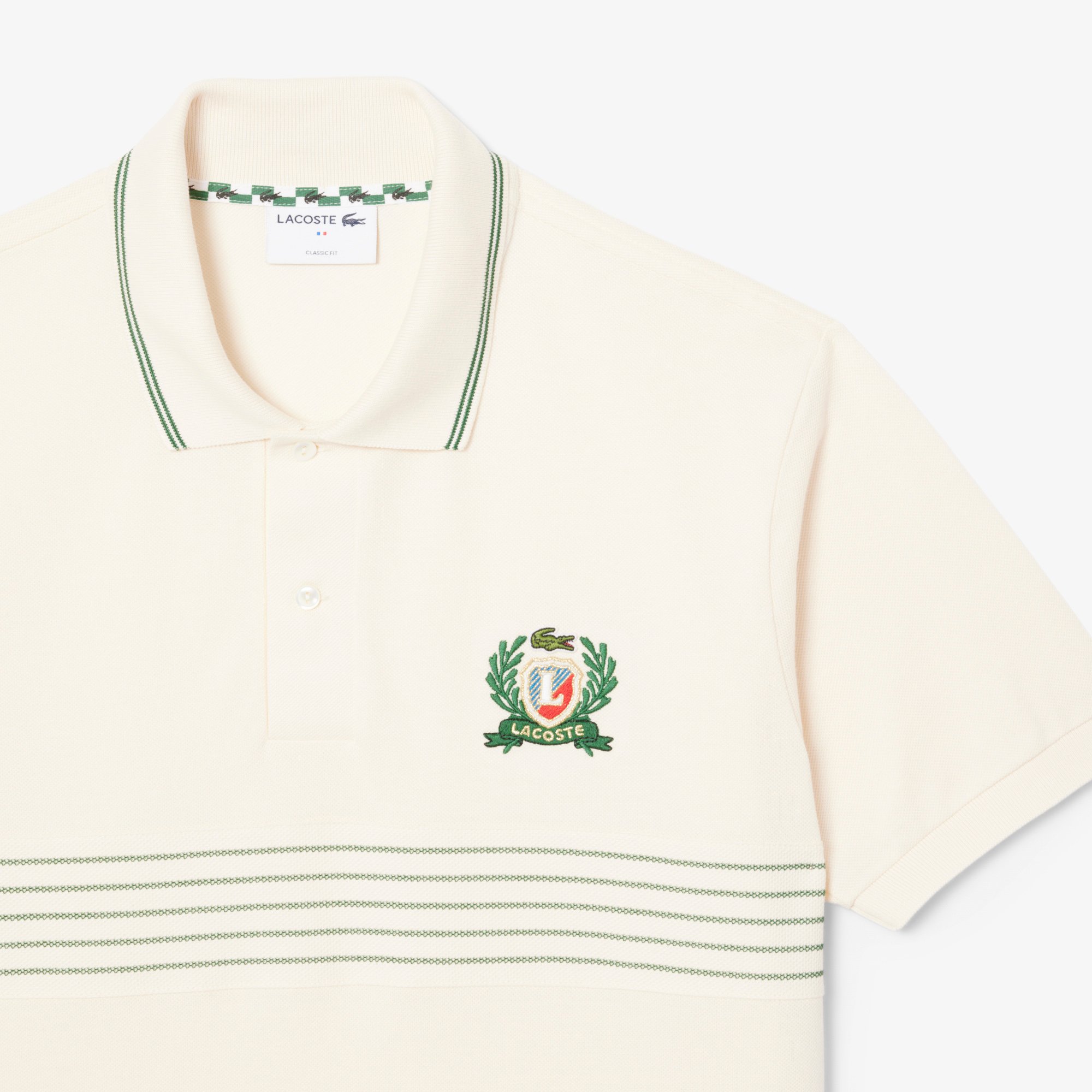 Áo Polo Lacoste Nam L.12.12 Dáng Cổ Điển Hình Khiên Thêu