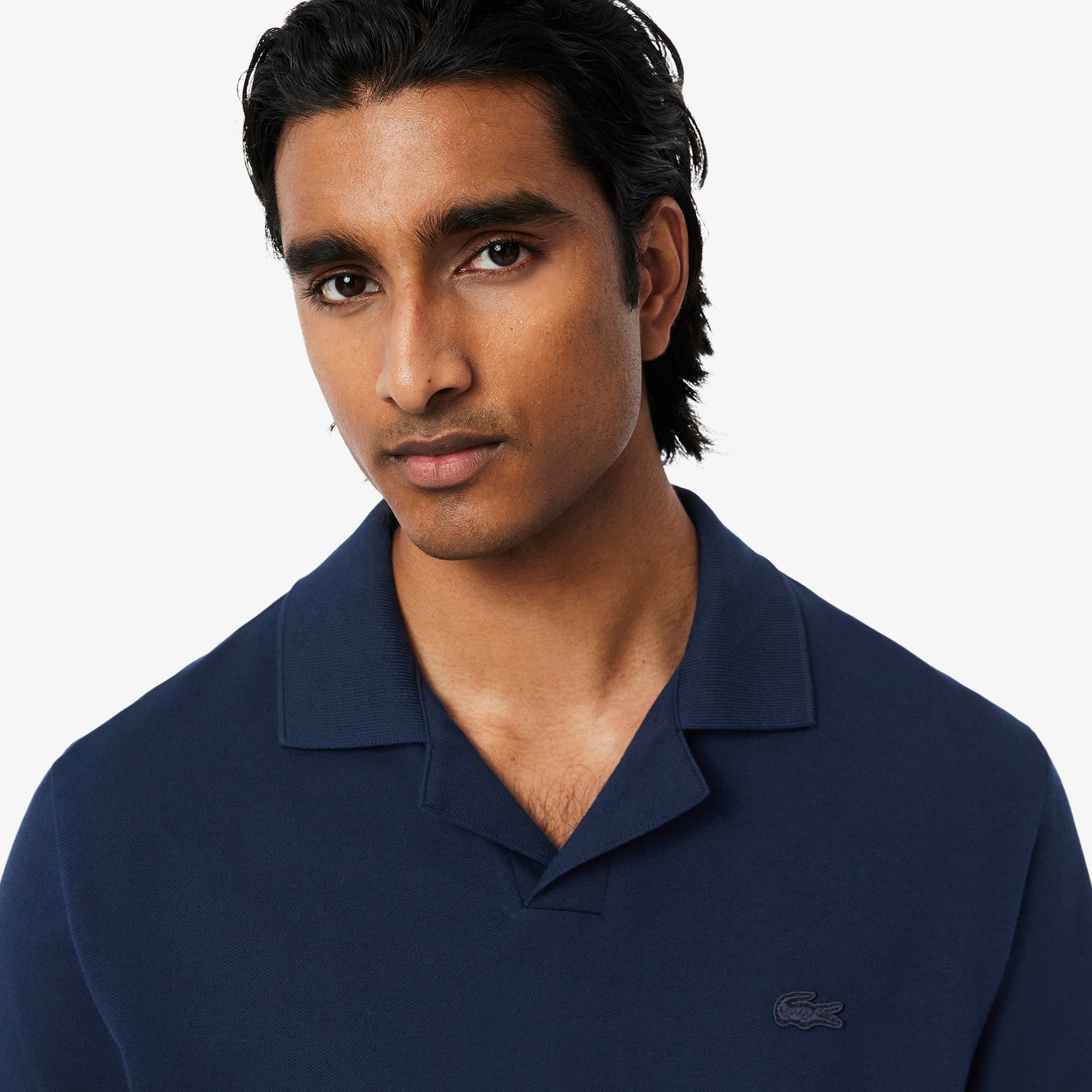Áo Polo Lacoste Nam Paris Dáng Cổ Điển Cổ Mở