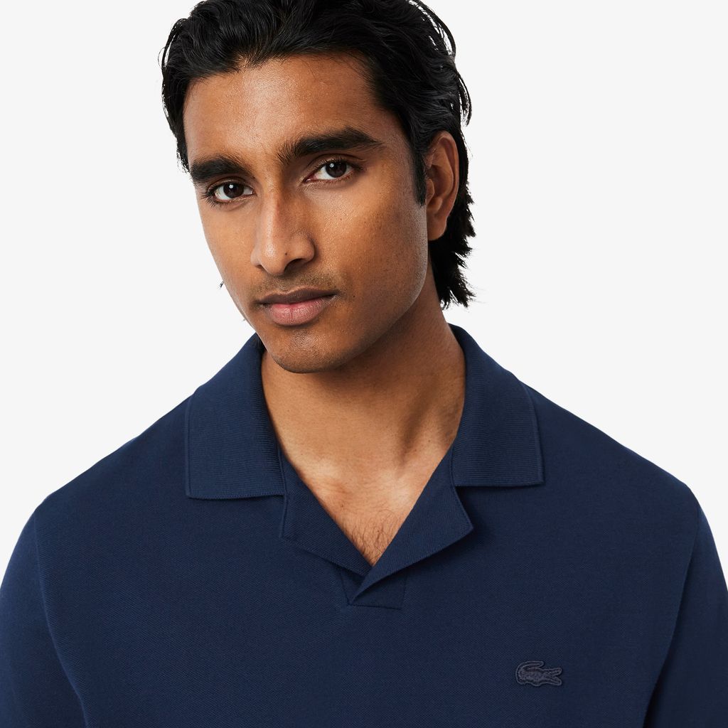 Áo Polo Lacoste Nam Paris Dáng Cổ Điển Cổ Mở