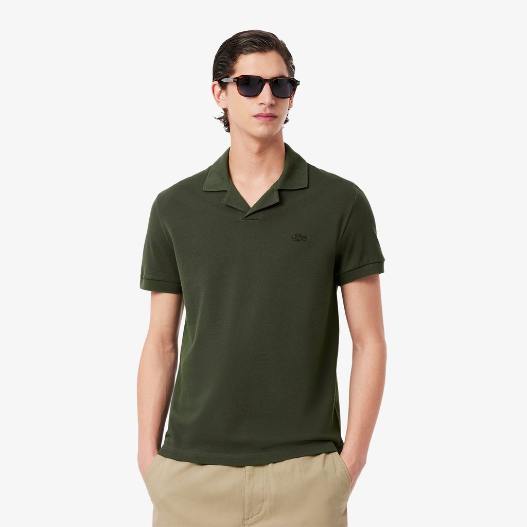 Áo Polo Lacoste Nam Paris Dáng Cổ Điển Cổ Mở