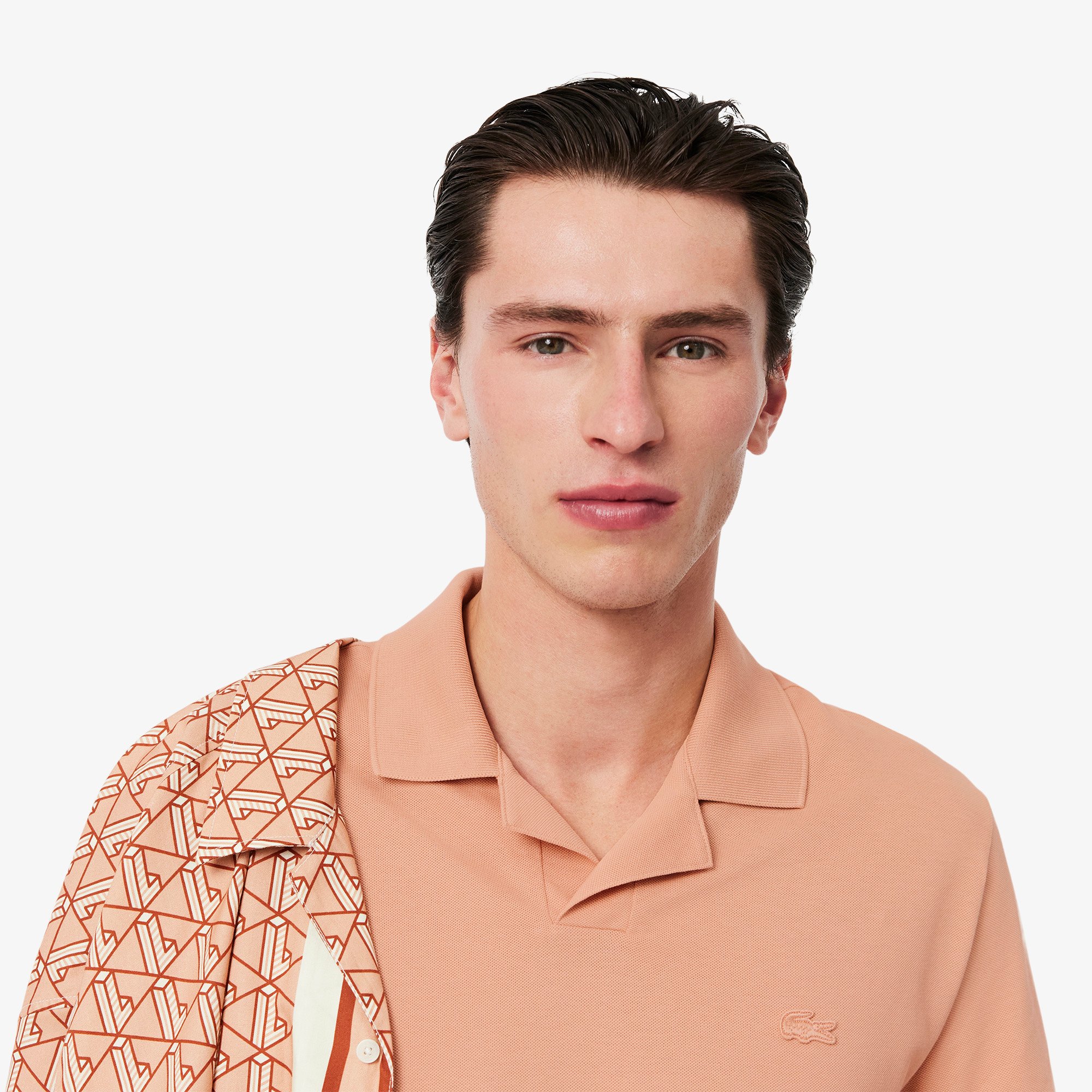 Áo Polo Lacoste Nam Paris Dáng Cổ Điển Cổ Mở