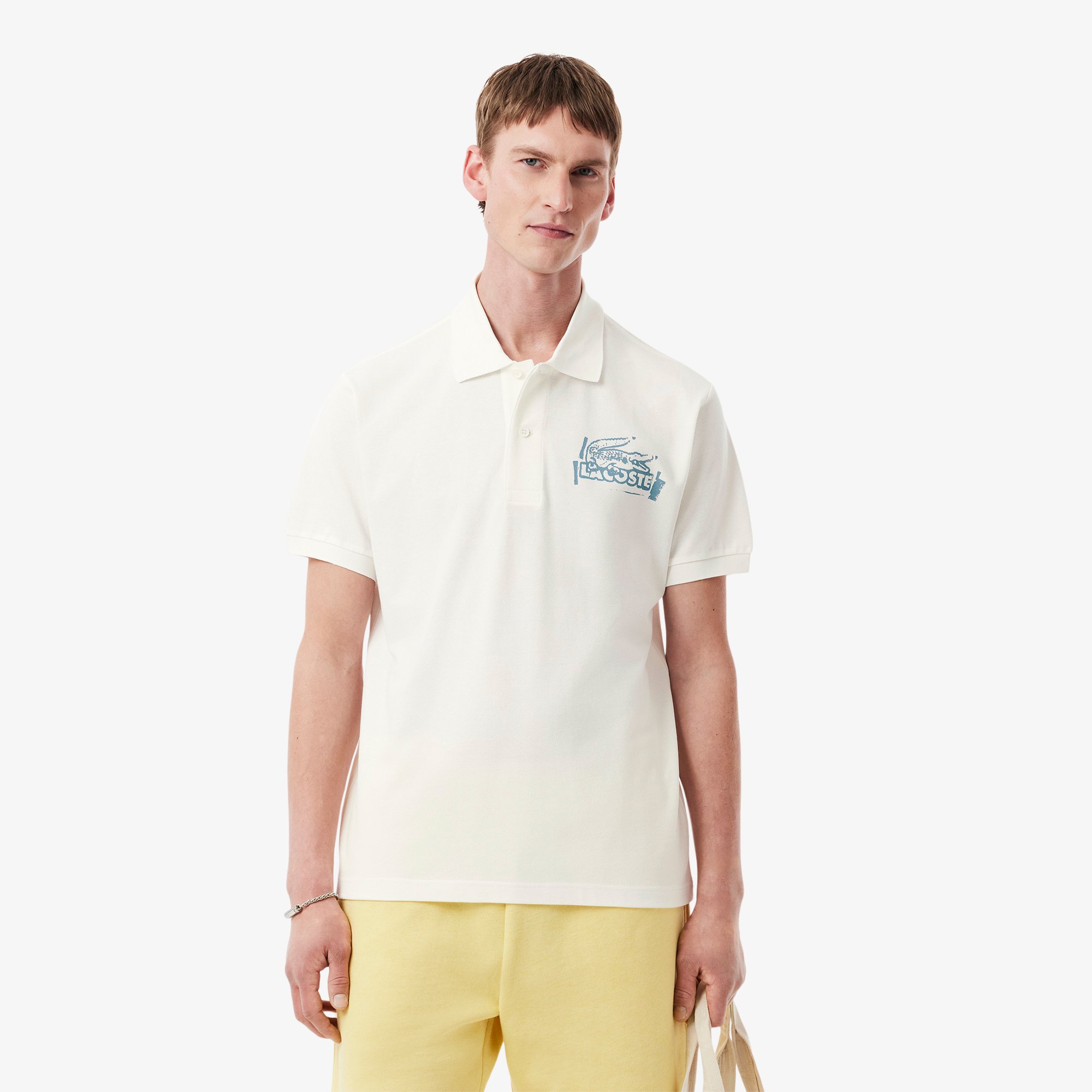 Áo Polo Lacoste Nam L.12.12 Dáng Cổ Điển Họa Tiết In