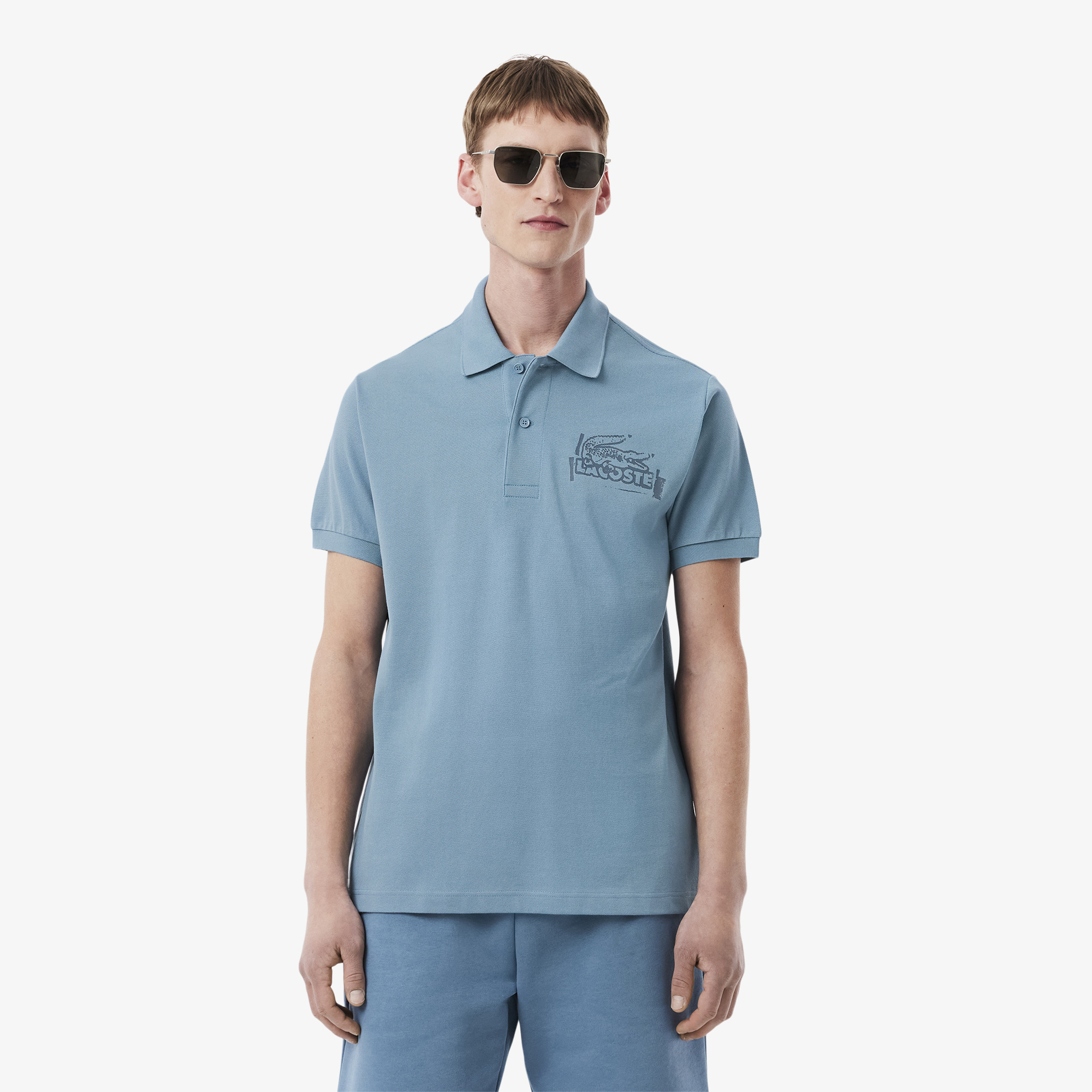 Áo Polo Lacoste Nam L.12.12 Dáng Cổ Điển Họa Tiết In