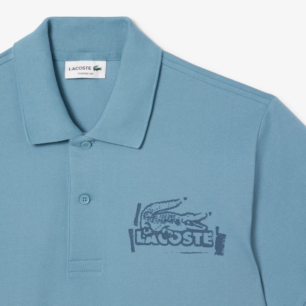 Áo Polo Lacoste Nam L.12.12 Dáng Cổ Điển Họa Tiết In