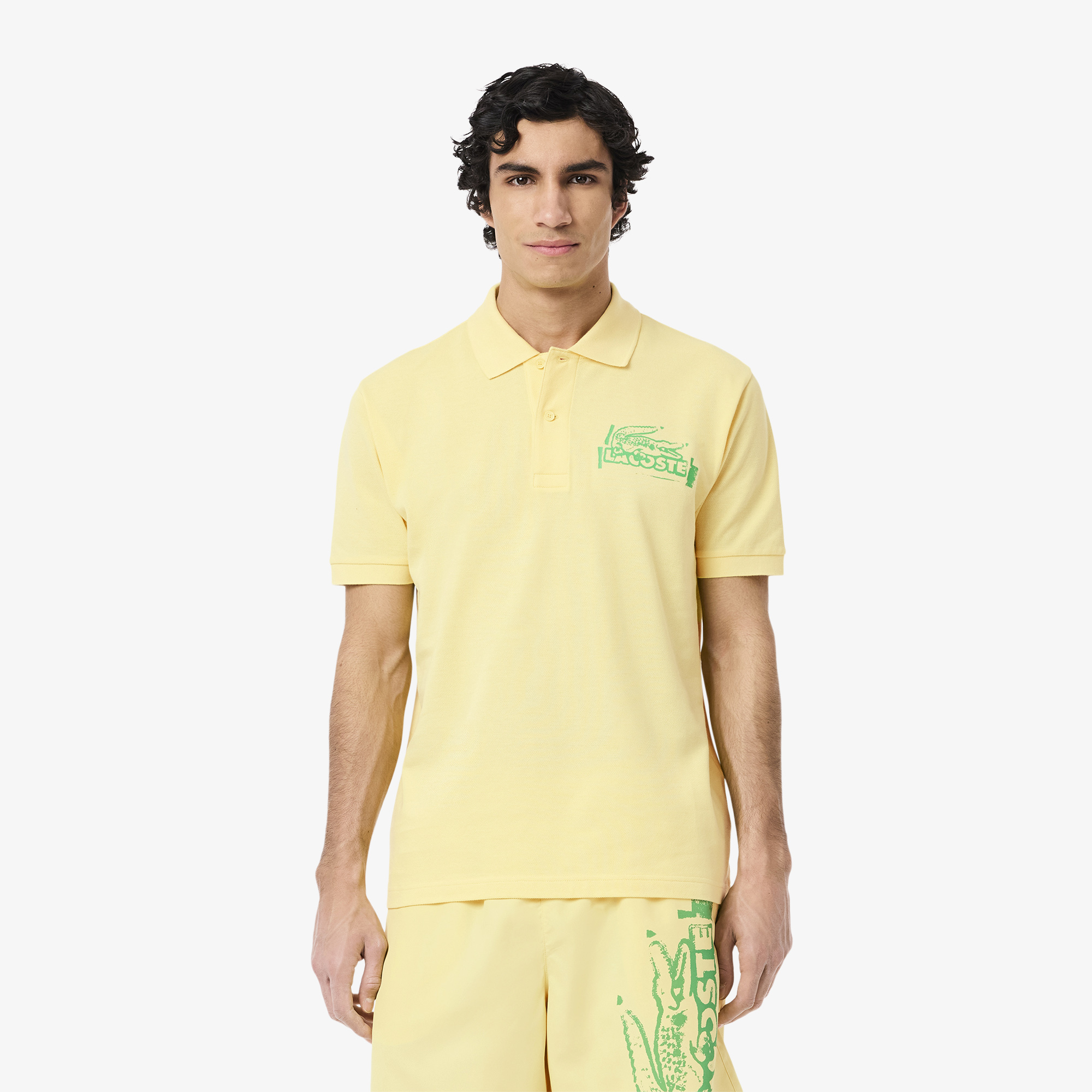 Áo Polo Lacoste Nam L.12.12 Dáng Cổ Điển Họa Tiết In