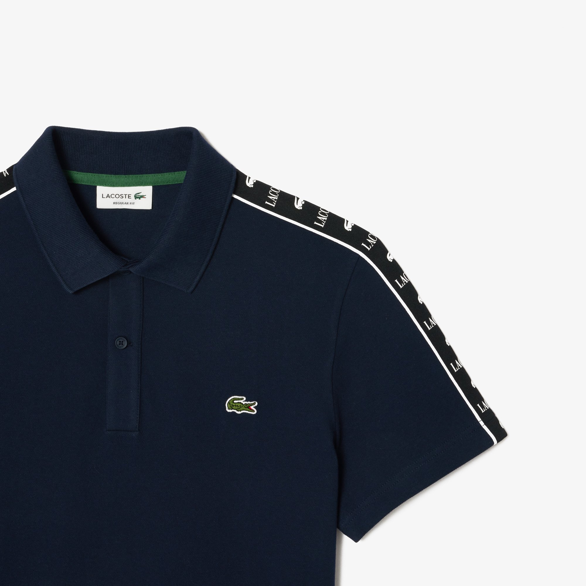 Áo Polo Lacoste Nam Piqué Dáng Suông Có Sọc