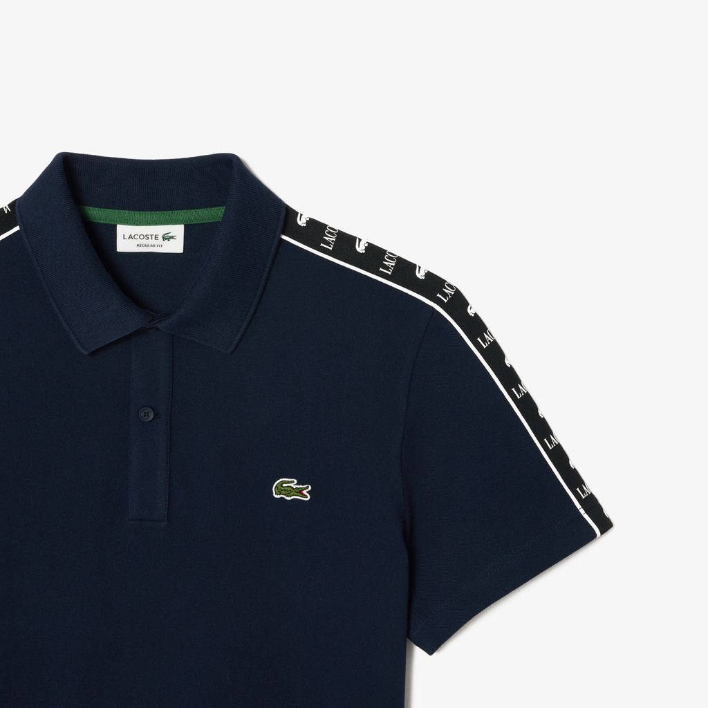 Áo Polo Lacoste Nam Piqué Có Sọc Chất Liệu Co Dãn