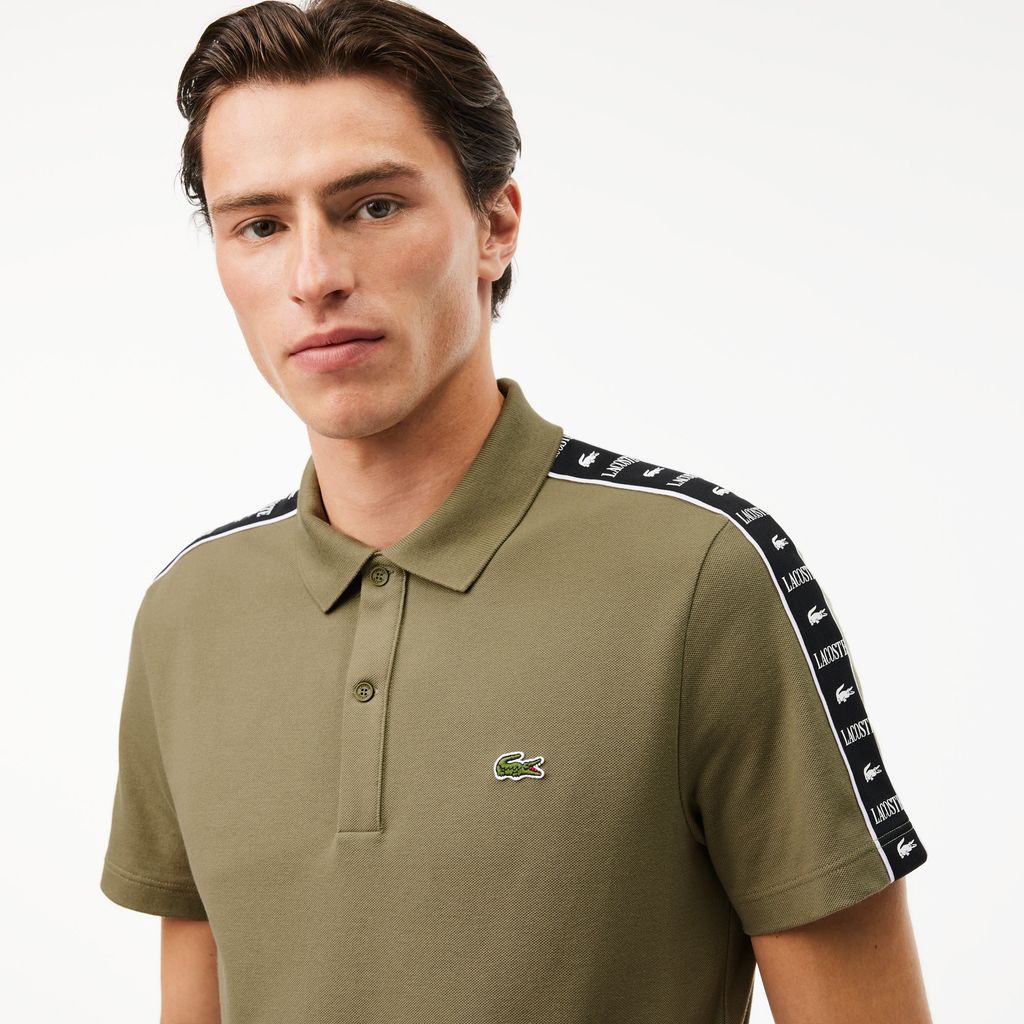 Áo Polo Lacoste Nam Piqué Dáng Suông Có Sọc