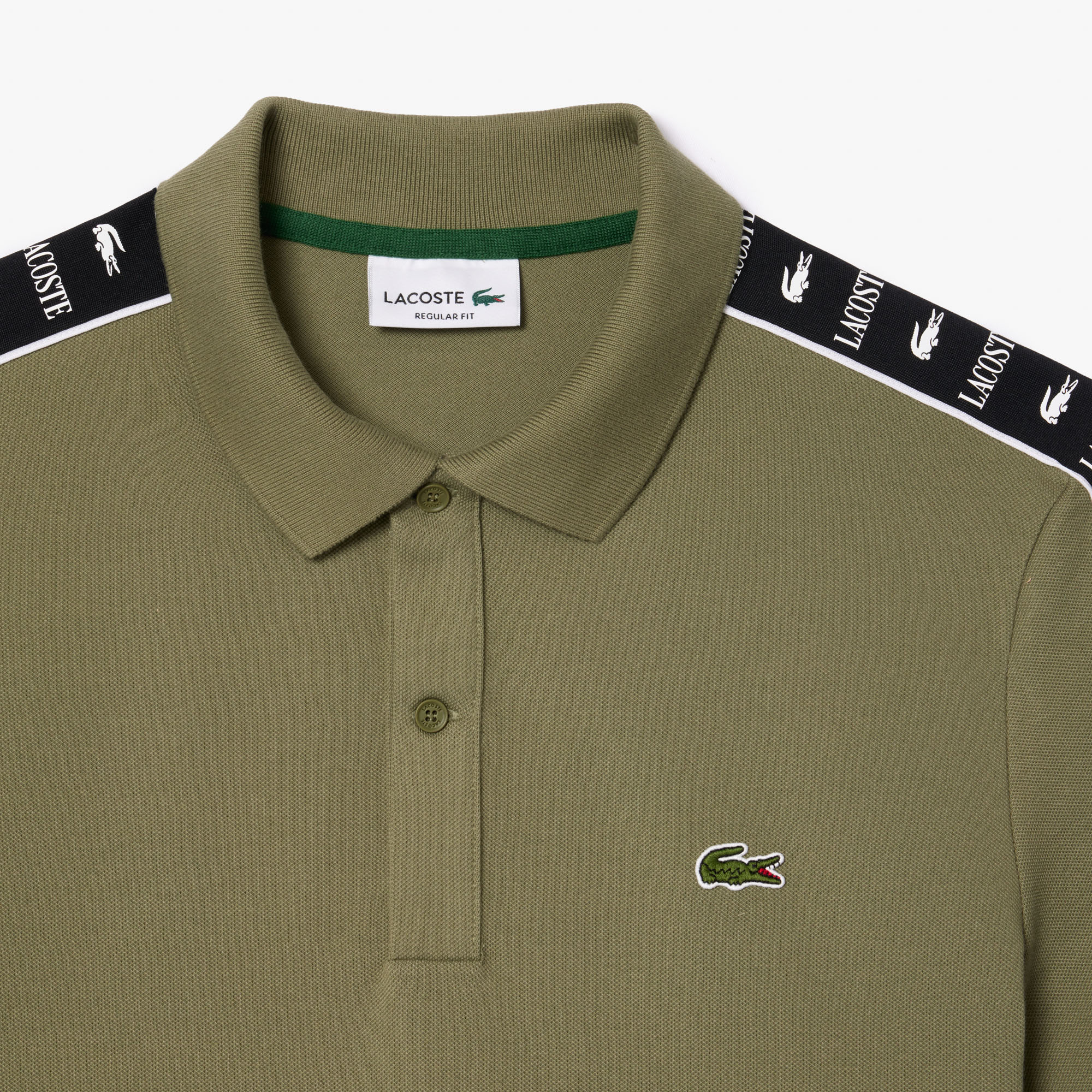 Áo Polo Lacoste Nam Piqué Dáng Suông Có Sọc