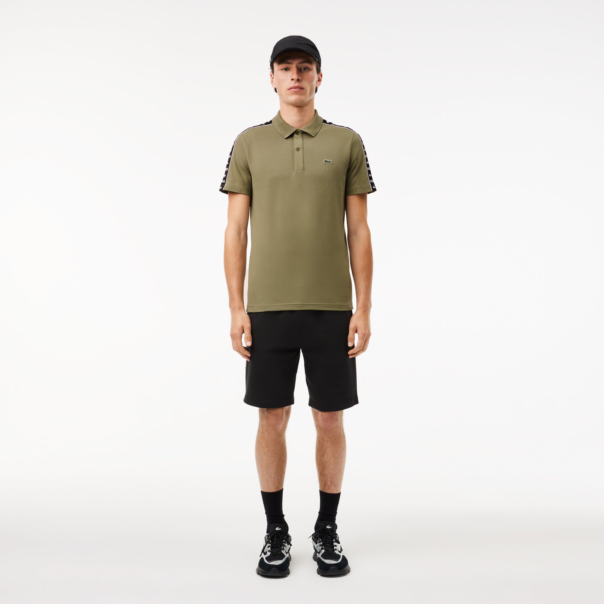 Áo Polo Lacoste Nam Piqué Dáng Suông Có Sọc