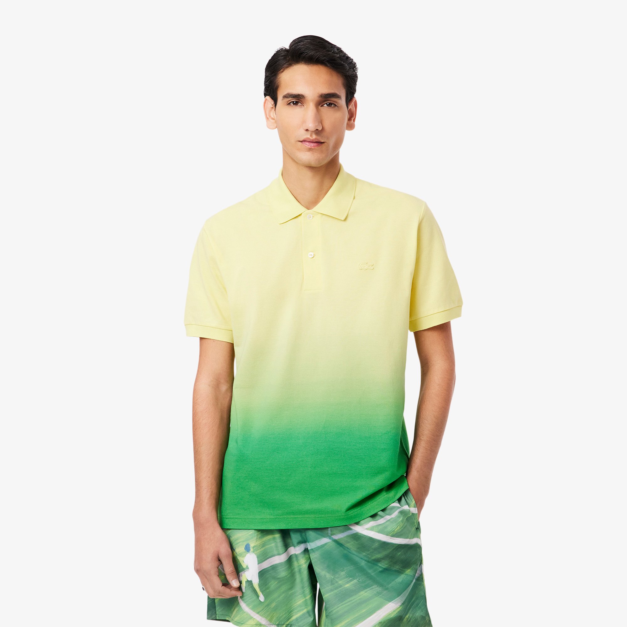 Áo Polo Lacoste Nam L.12.12 Dáng Cổ Điển Họa Tiết In Ombré