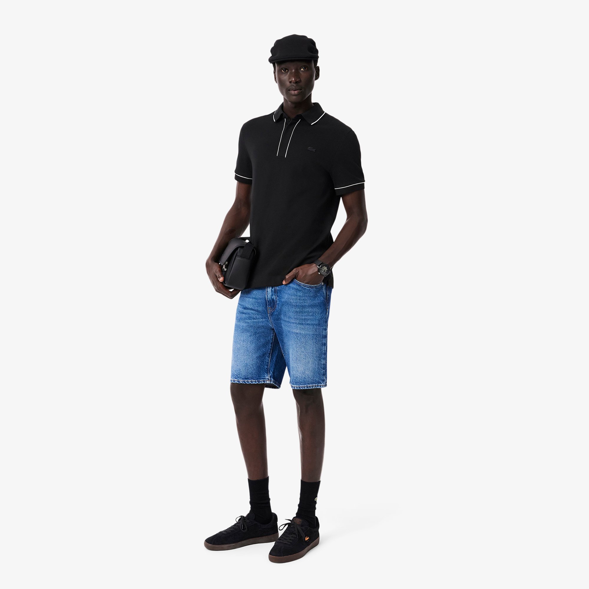 Áo Polo Lacoste Nam Paris Dáng Suông Chất Liệu Piqué