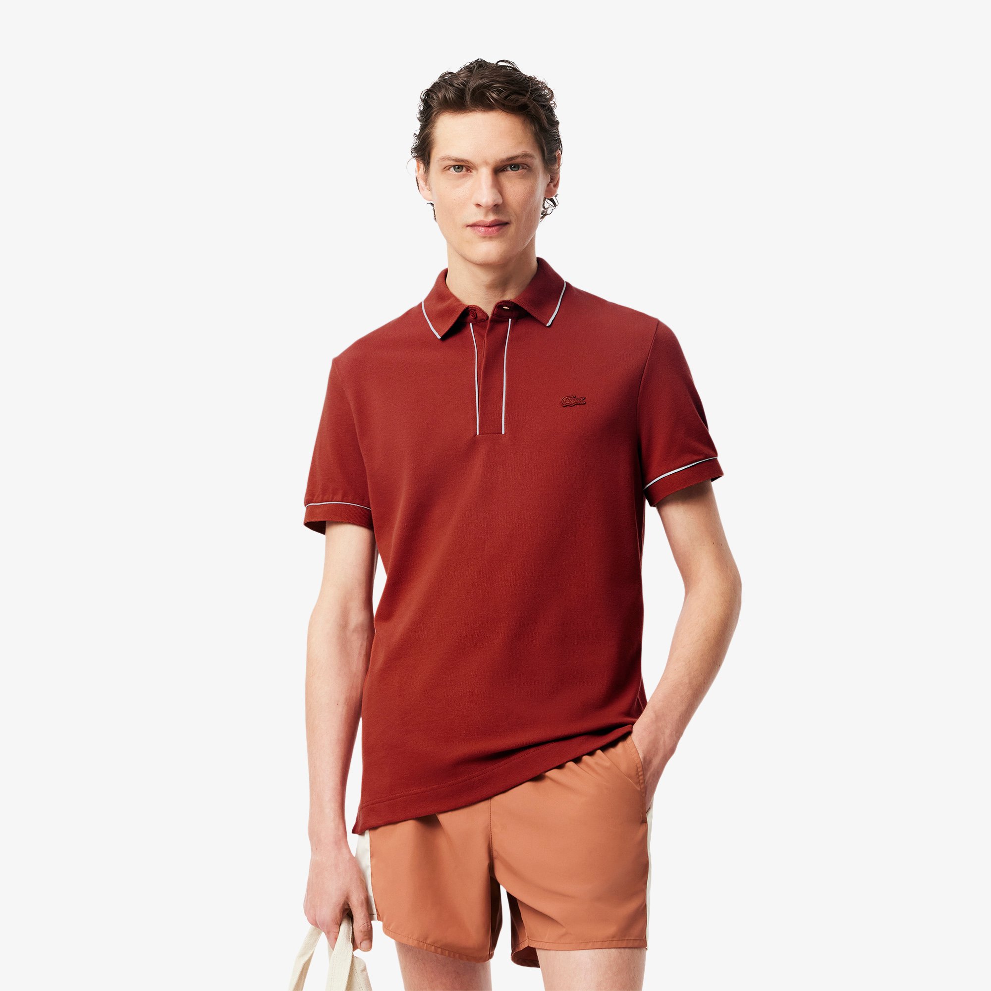 Áo Polo Lacoste Nam Paris Dáng Suông Chất Liệu Piqué