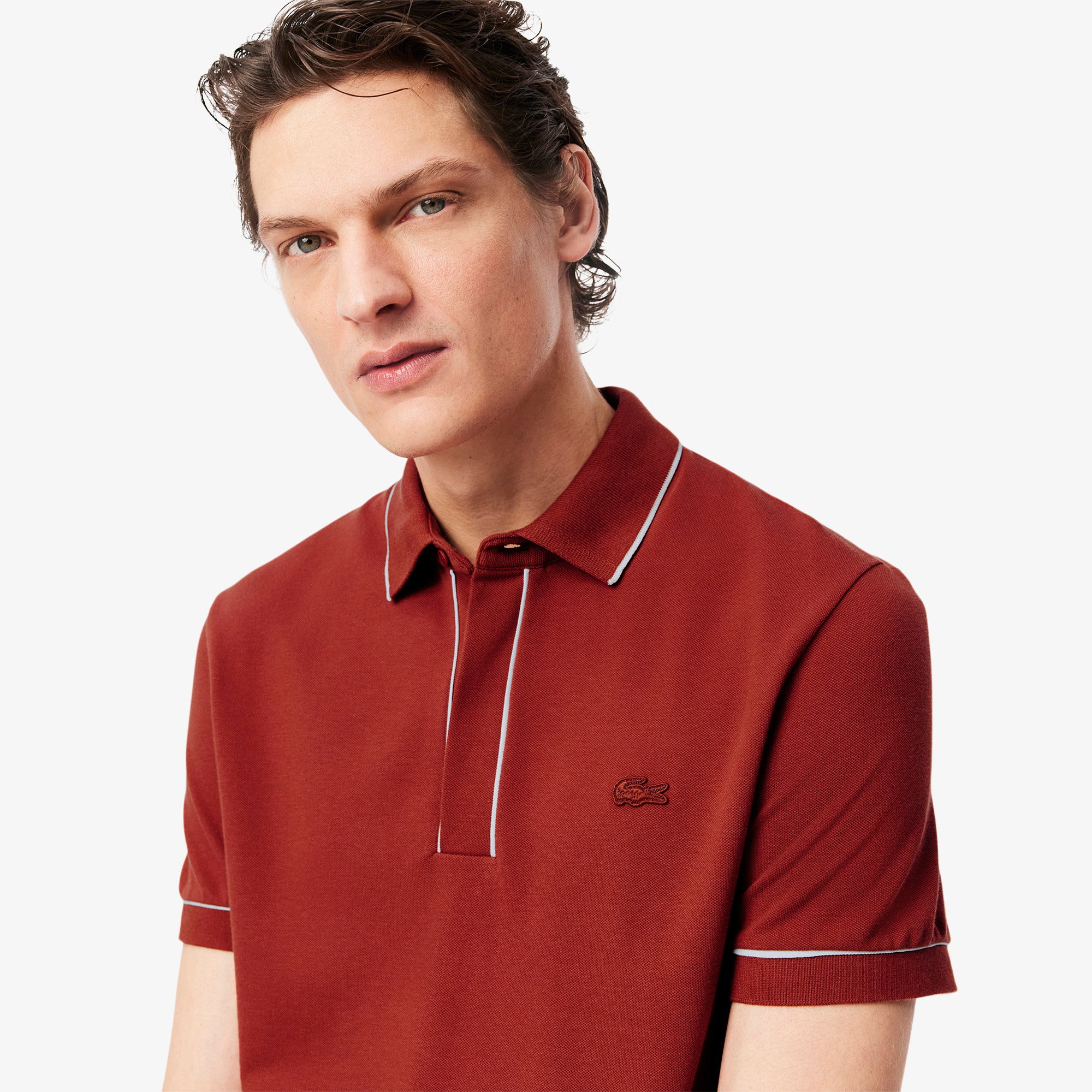 Áo Polo Lacoste Nam Paris Dáng Suông Chất Liệu Piqué