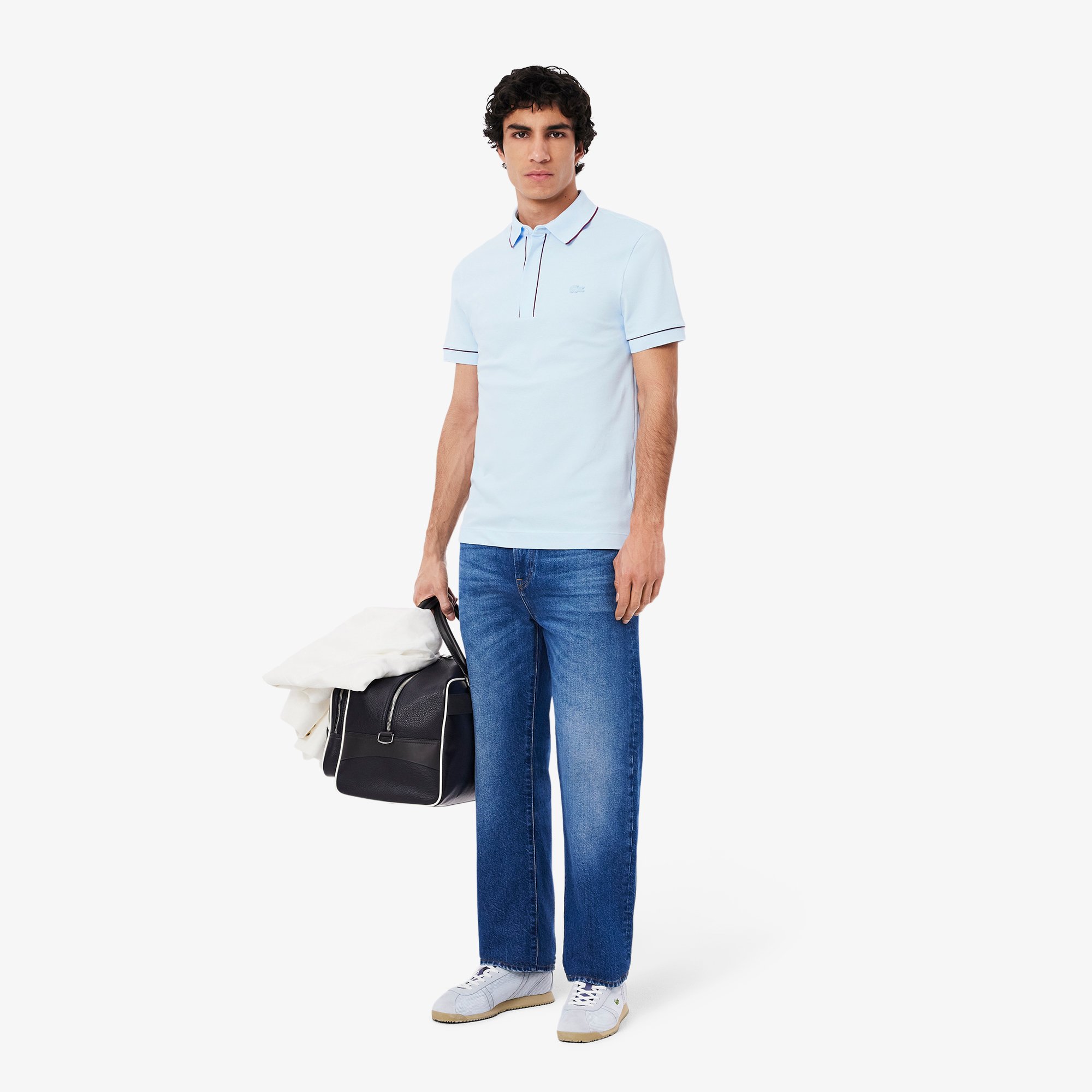 Áo Polo Lacoste Nam Paris Dáng Suông Chất Liệu Piqué