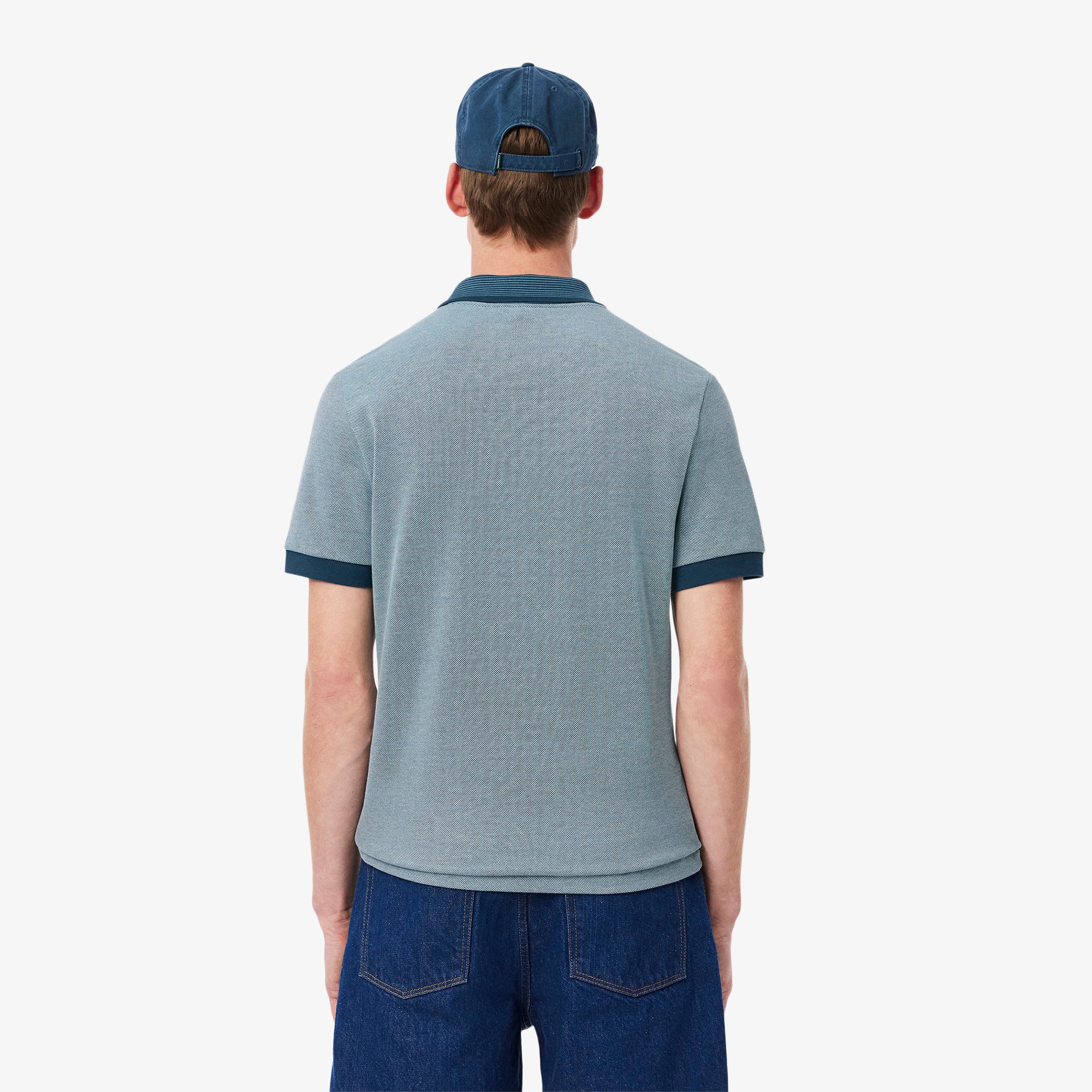 Áo Polo Lacoste Nam Dáng Suông Chất Liệu Piqué Họa Tiết Caviar Nổi