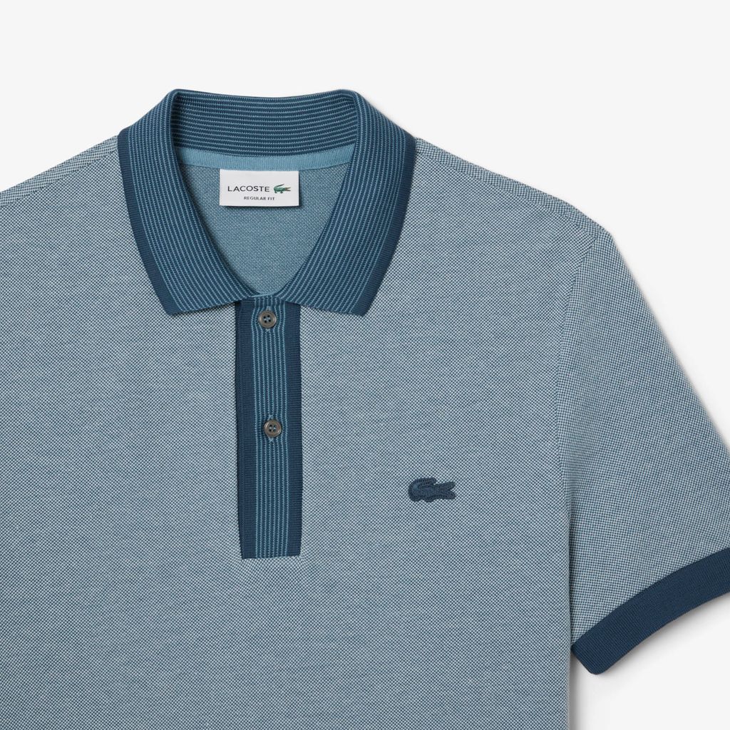Áo Polo Lacoste Nam Dáng Suông Chất Liệu Piqué Họa Tiết Caviar Nổi