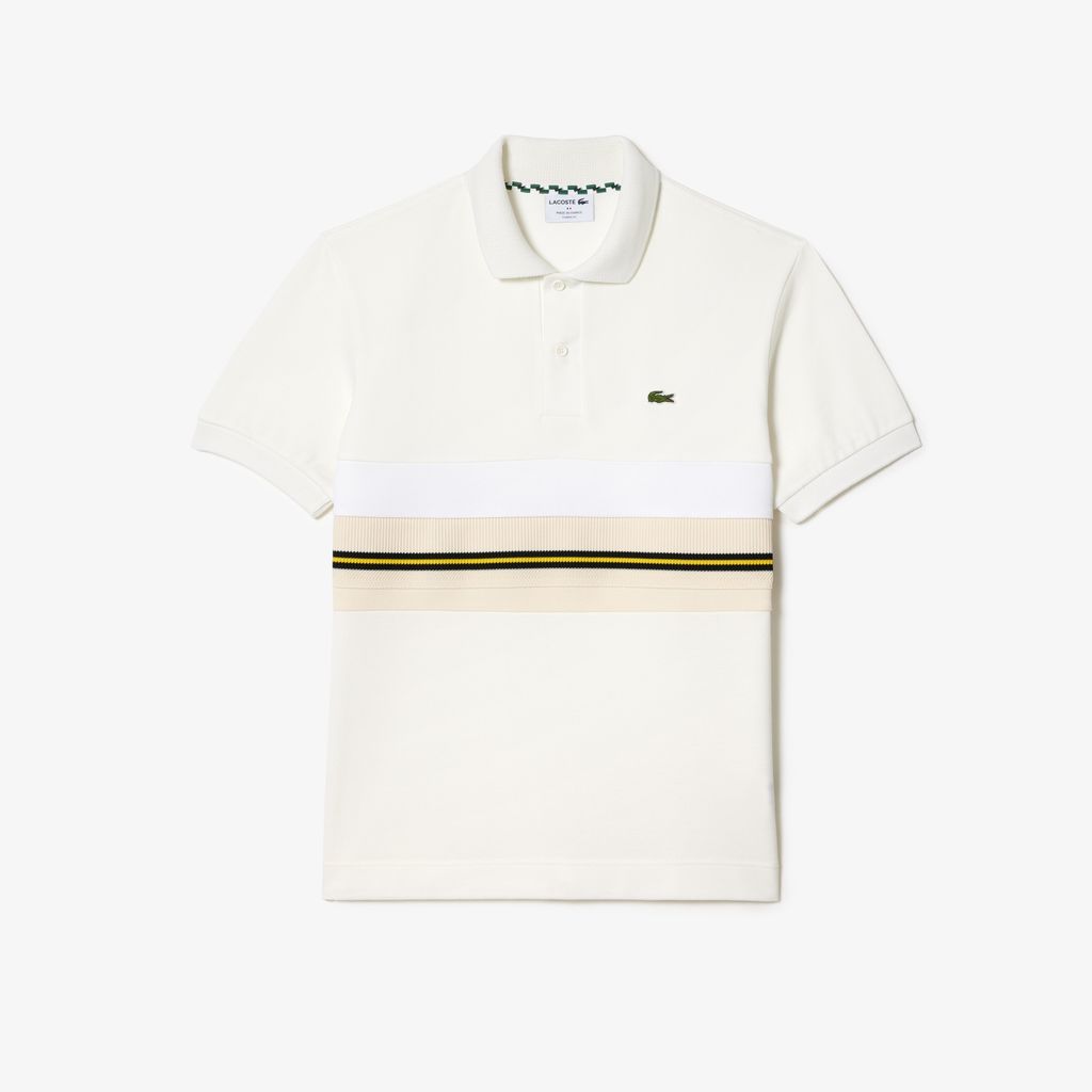 Áo Polo Lacoste Nam Họa Tiết Sọc Phối Màu Sản Xuất Tại Pháp