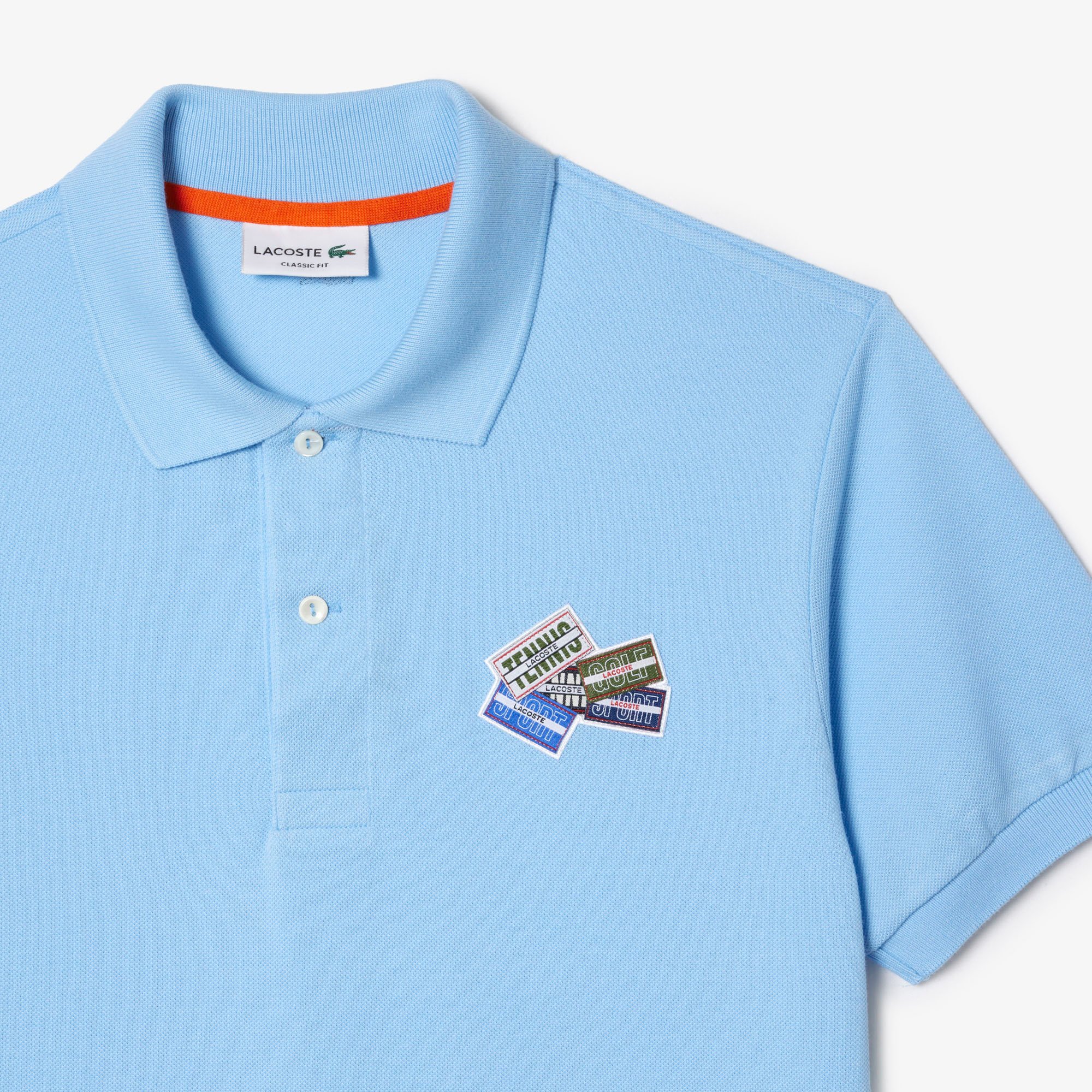 Áo Polo Lacoste Nam L.12.12 Chất Liệu Cotton Piqué Có Chi Tiết Huy Hiệu